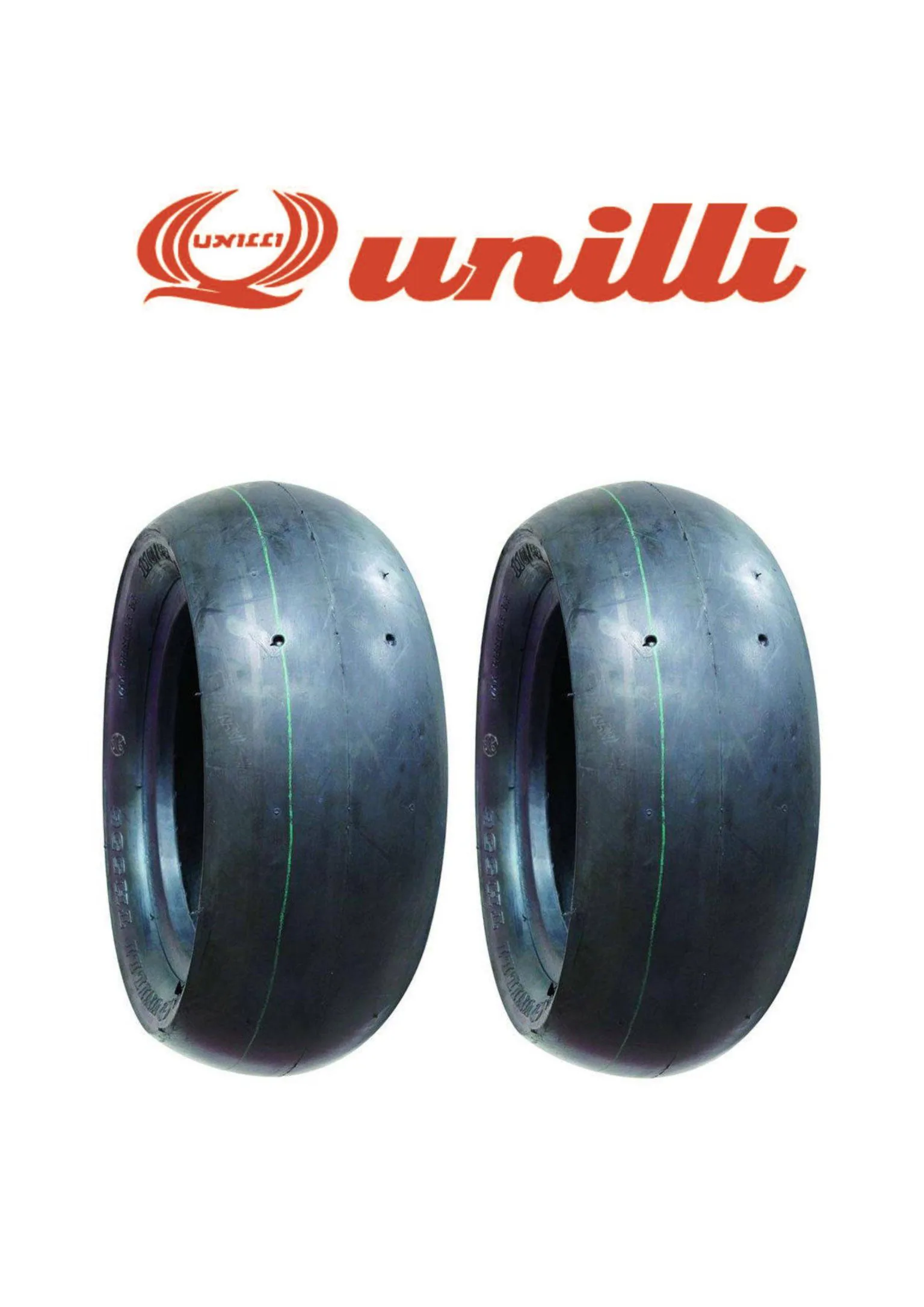 Coppia gomme anteriore 90/65-6.5 posteriore 110/50-6.5 slick unilli