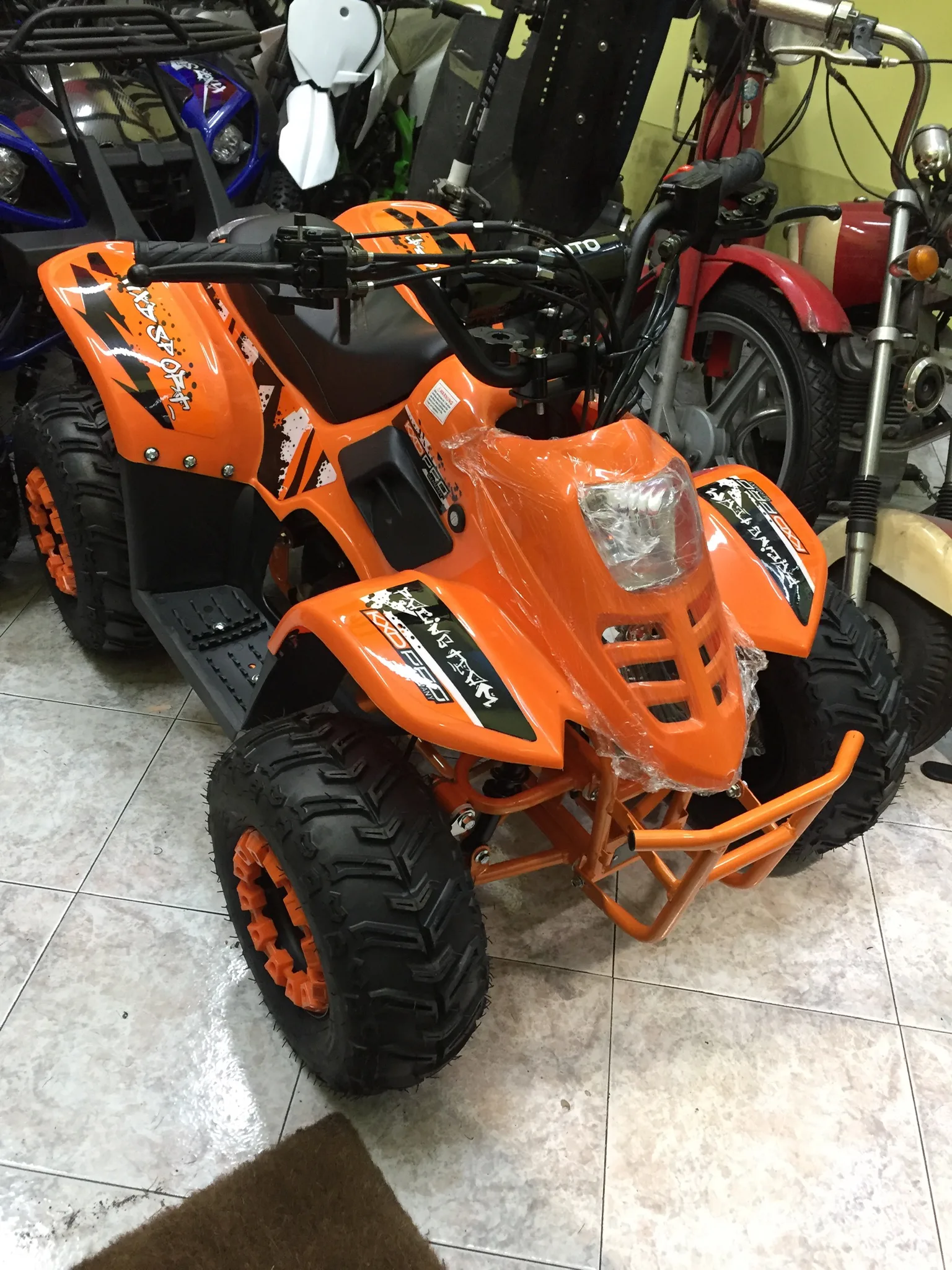 Quad Bambu’ 125cc 4T ruota 7″ avviamento elettrico, luci, telecomando, retromarcia