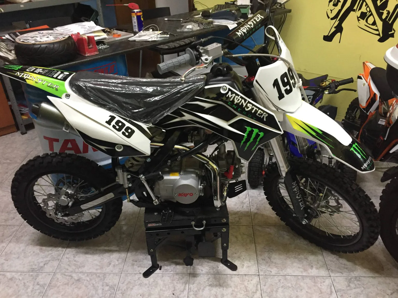 Pit bike Kayo 125cc 4T, 4 marce, ruota 14″ 17″ Monster, foto 3
