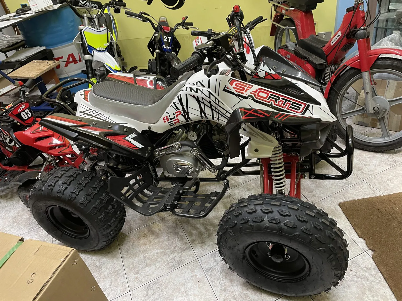 Quad Kawa Look 125cc 4T 3 marce+retro ruota 8″ avviamento elettrico, luci, telecomando, foto 10