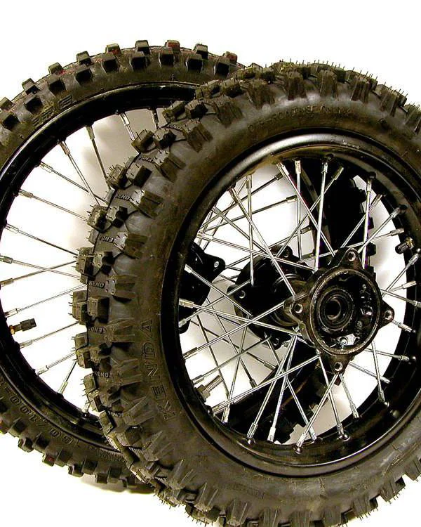 Coppia ruote cross 14″12″ mozzo sdg 15mm