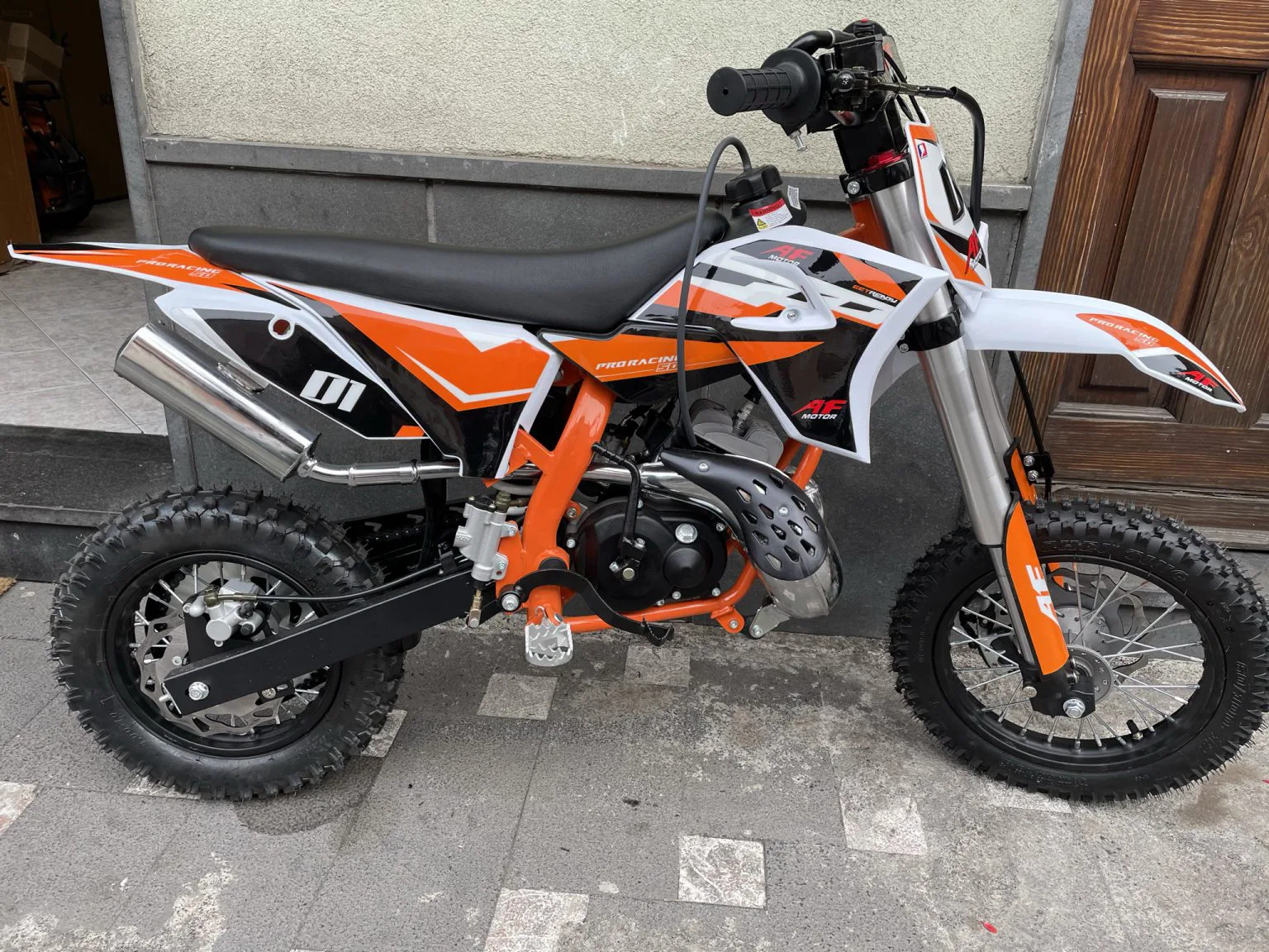 Mini cross 50cc 2T ruota 14″ 12″ avviamento a pedale, carburatore 18, foto 14