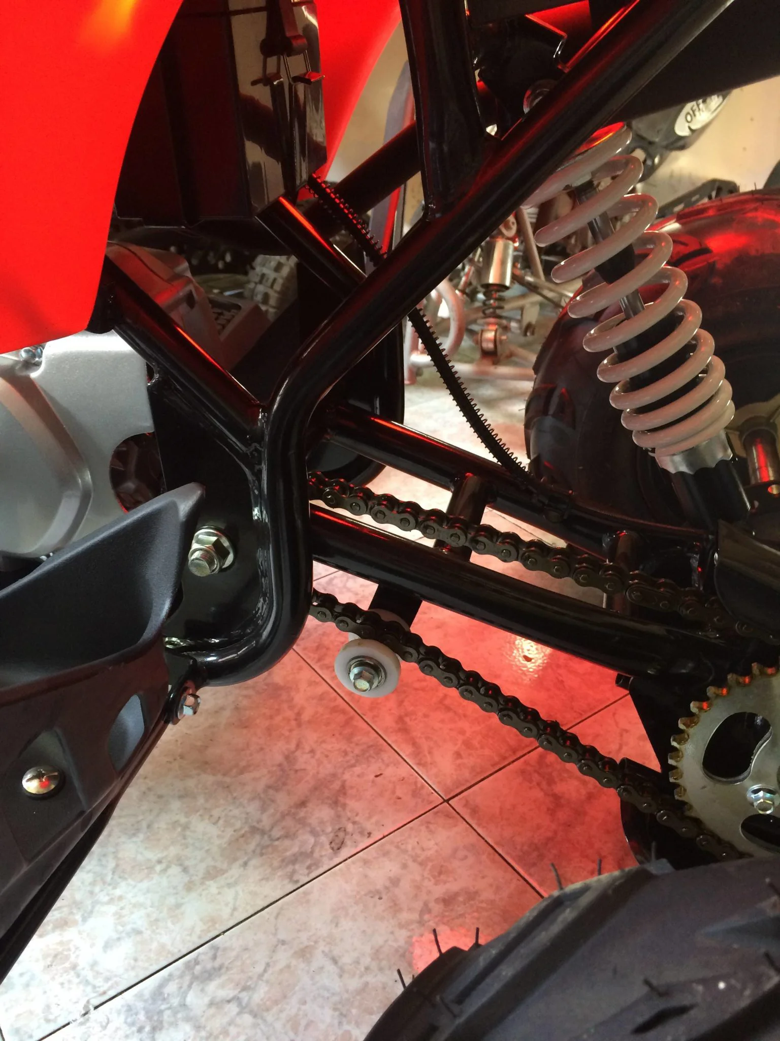 Quad Raptor 110cc 4T ruota 7″ avviamento elettrico, luci, telecomando, retromarcia, foto 7