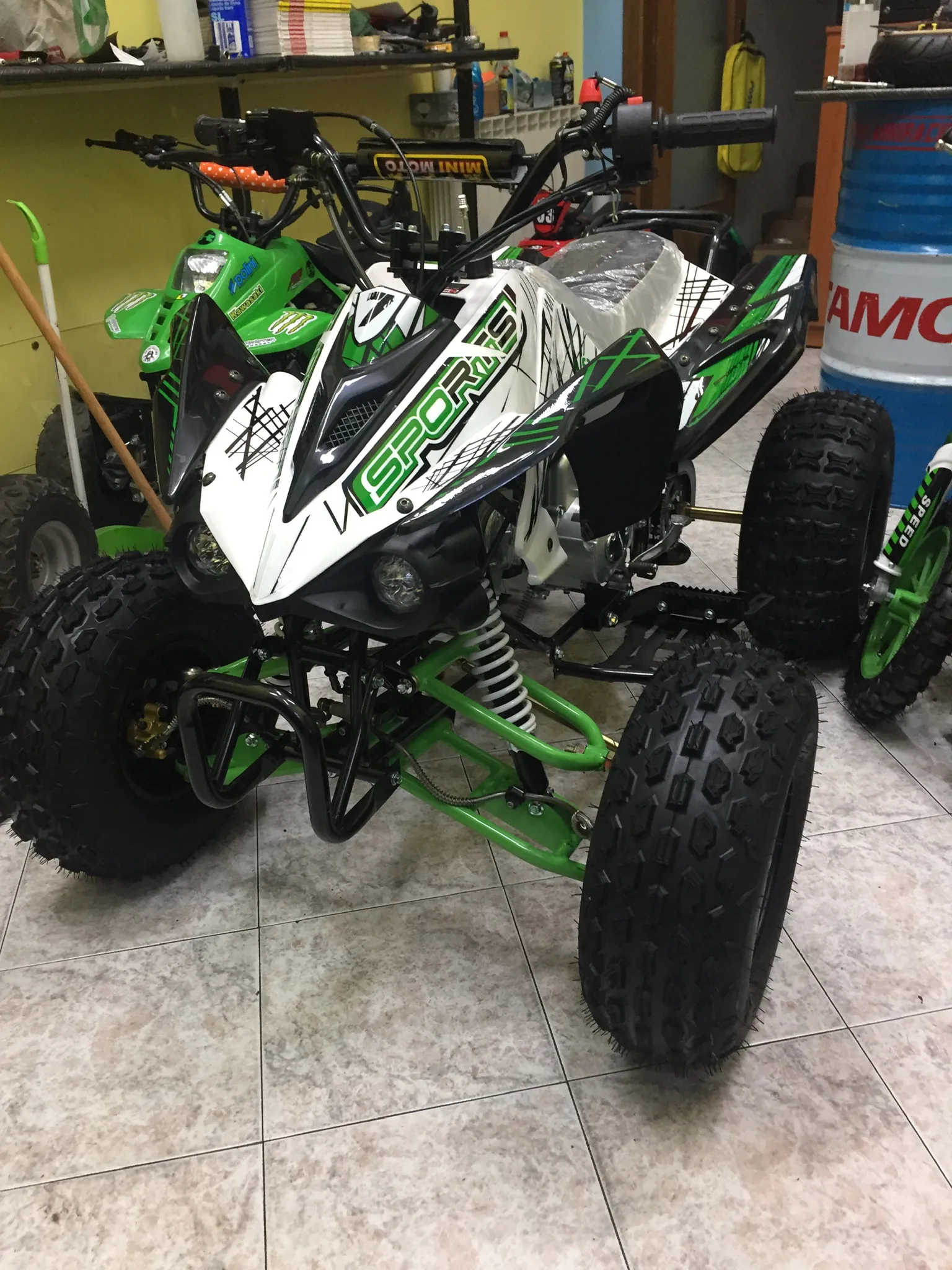 Quad Kawa Look 125cc 4T 3 marce+retro ruota 8″ avviamento elettrico, luci, telecomando