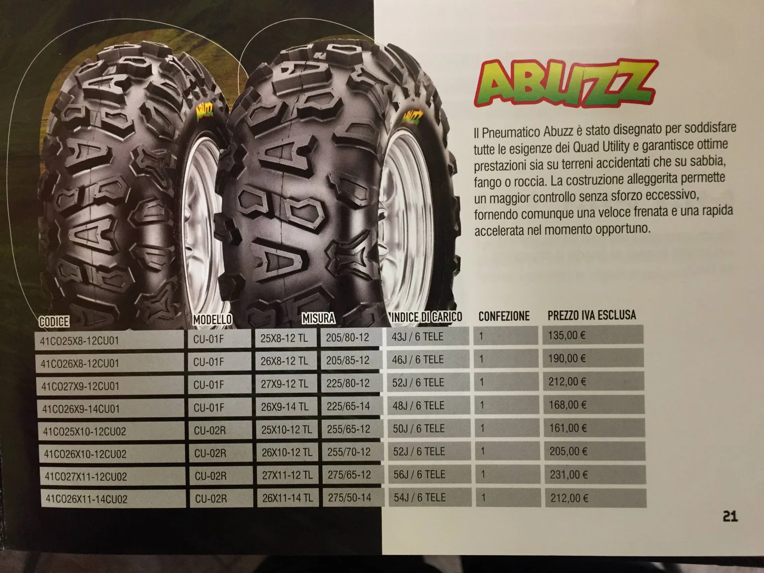 Coppia 2 gomme pneumatici quad 12″ CST abuzz 25×10-12, foto 4