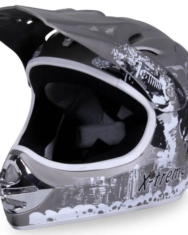 Casco cross extreme bambino, colore grigio