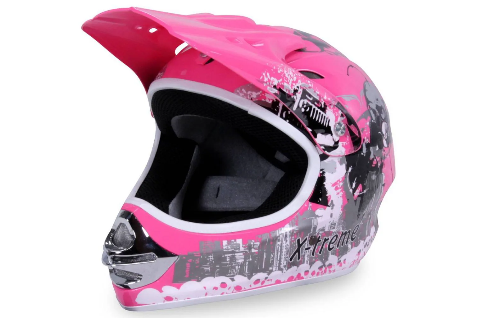 Casco cross extreme bambino, colore rosa