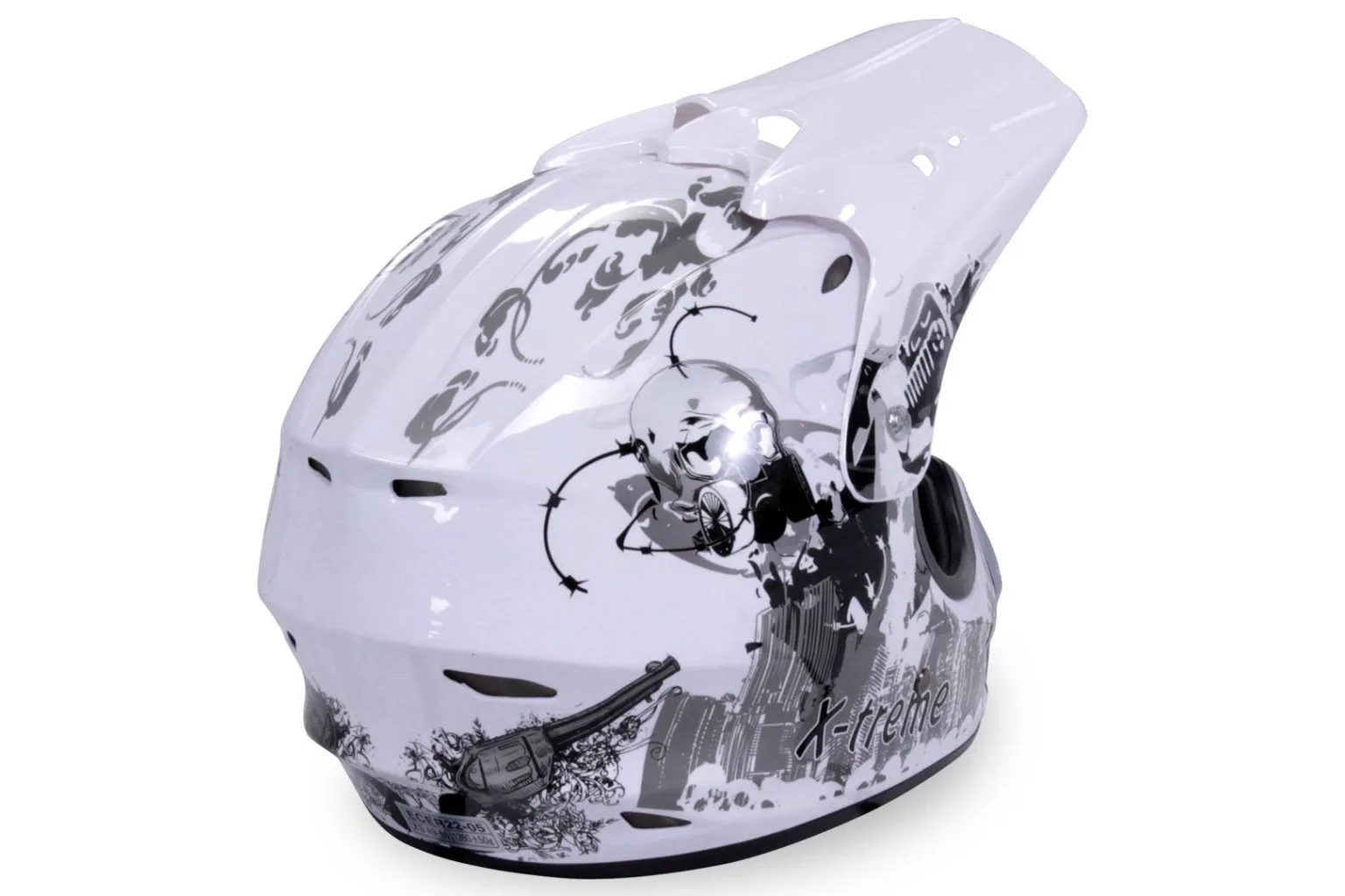 Casco cross extreme bambino, colore bianco, foto 3