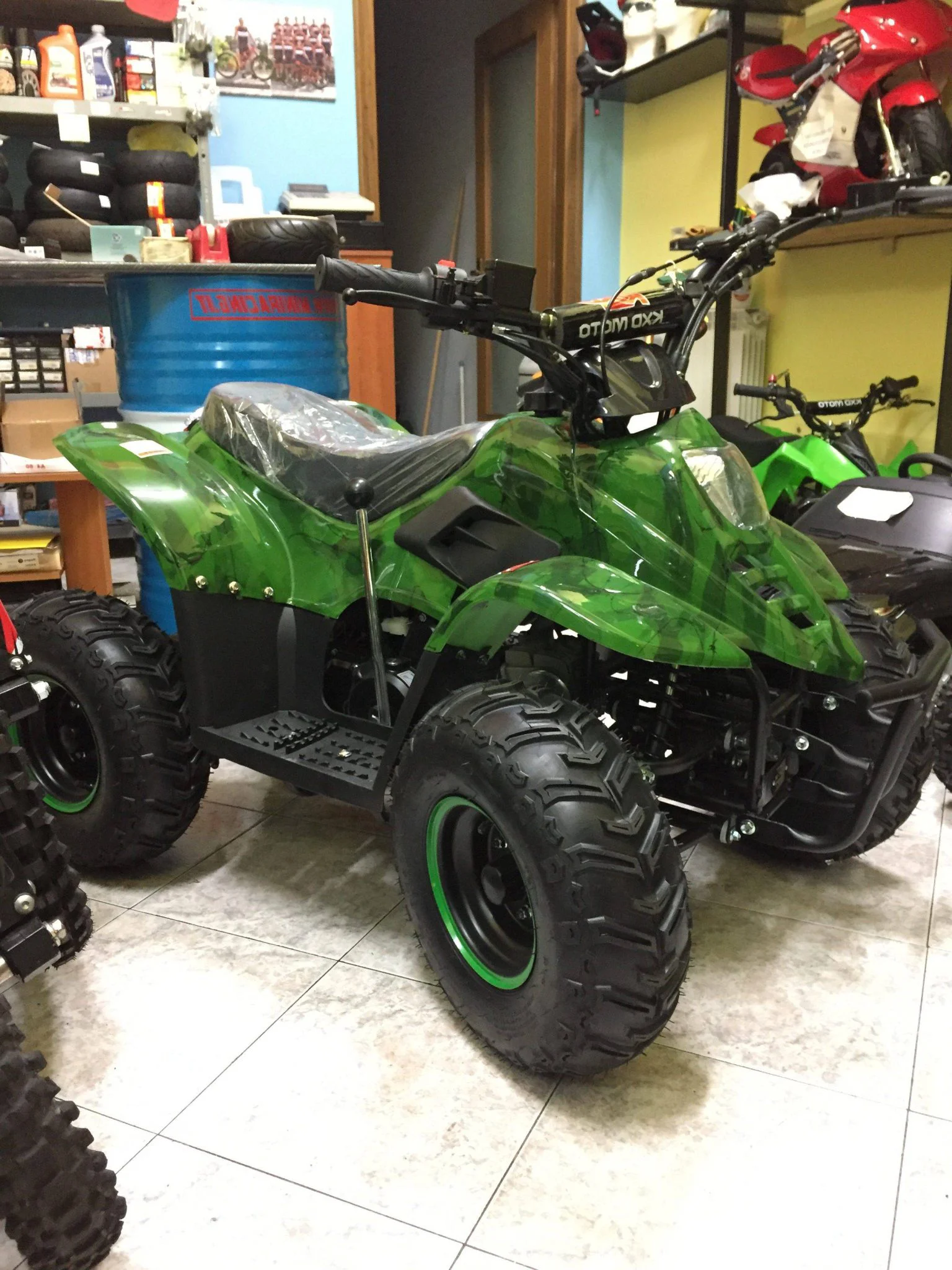 Quad Bambu’ 125cc 4T ruota 7″ avviamento elettrico, luci, telecomando, retromarcia, foto 3