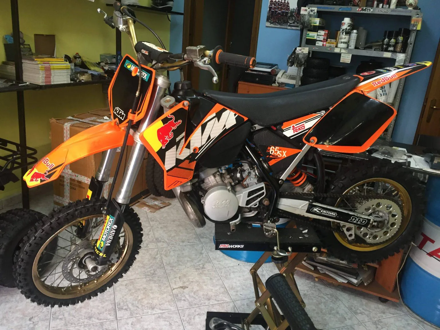 KTM 65cc 6 marce, ruote 14″ 12″ 2007