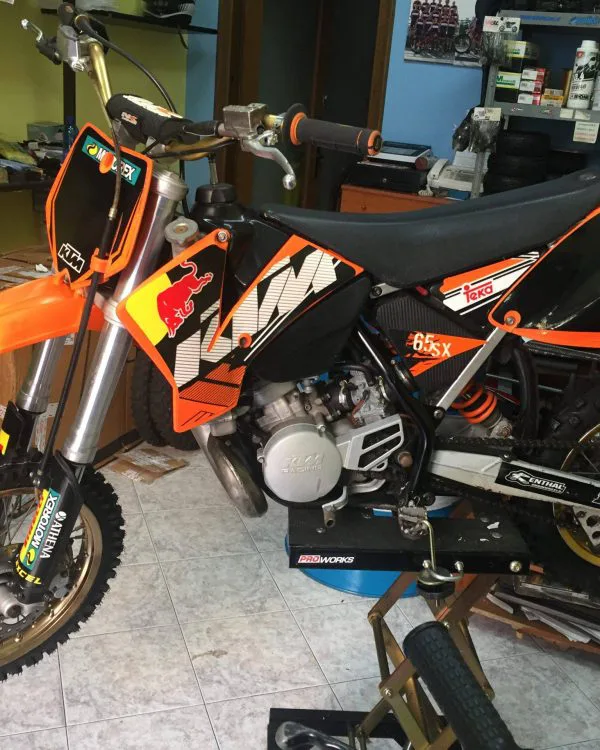 KTM 65cc 6 marce, ruote 14″ 12″ 2007