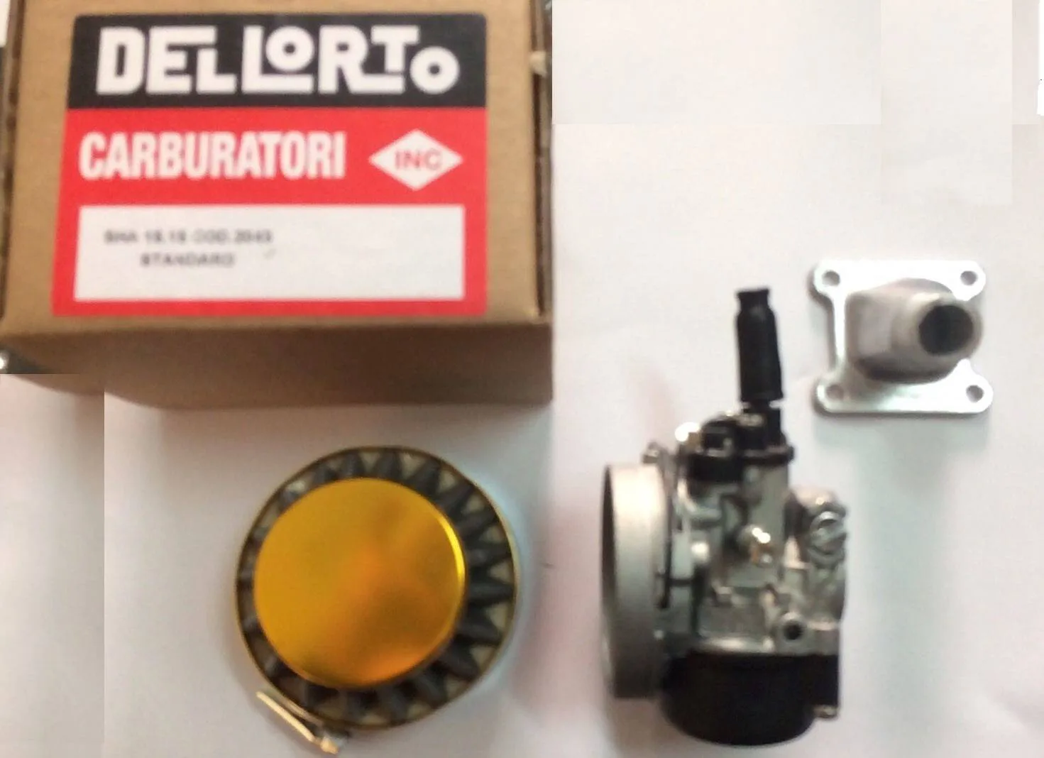Carburatore Dellorto sha 15/15 completo di collettore e filtro, foto 4