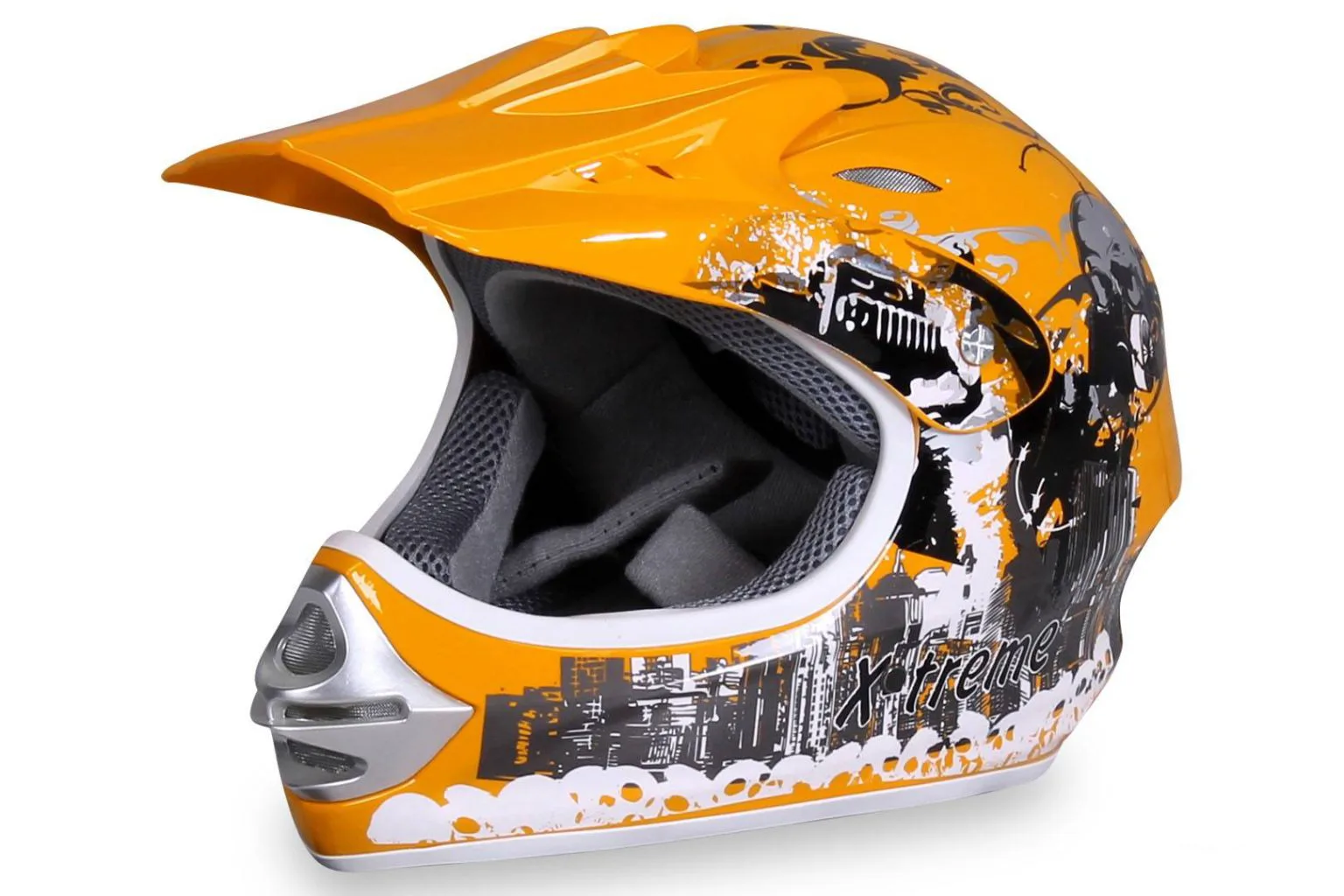 Casco cross extreme bambino, colore giallo