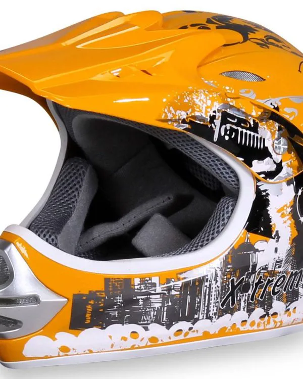 Casco cross extreme bambino, colore giallo