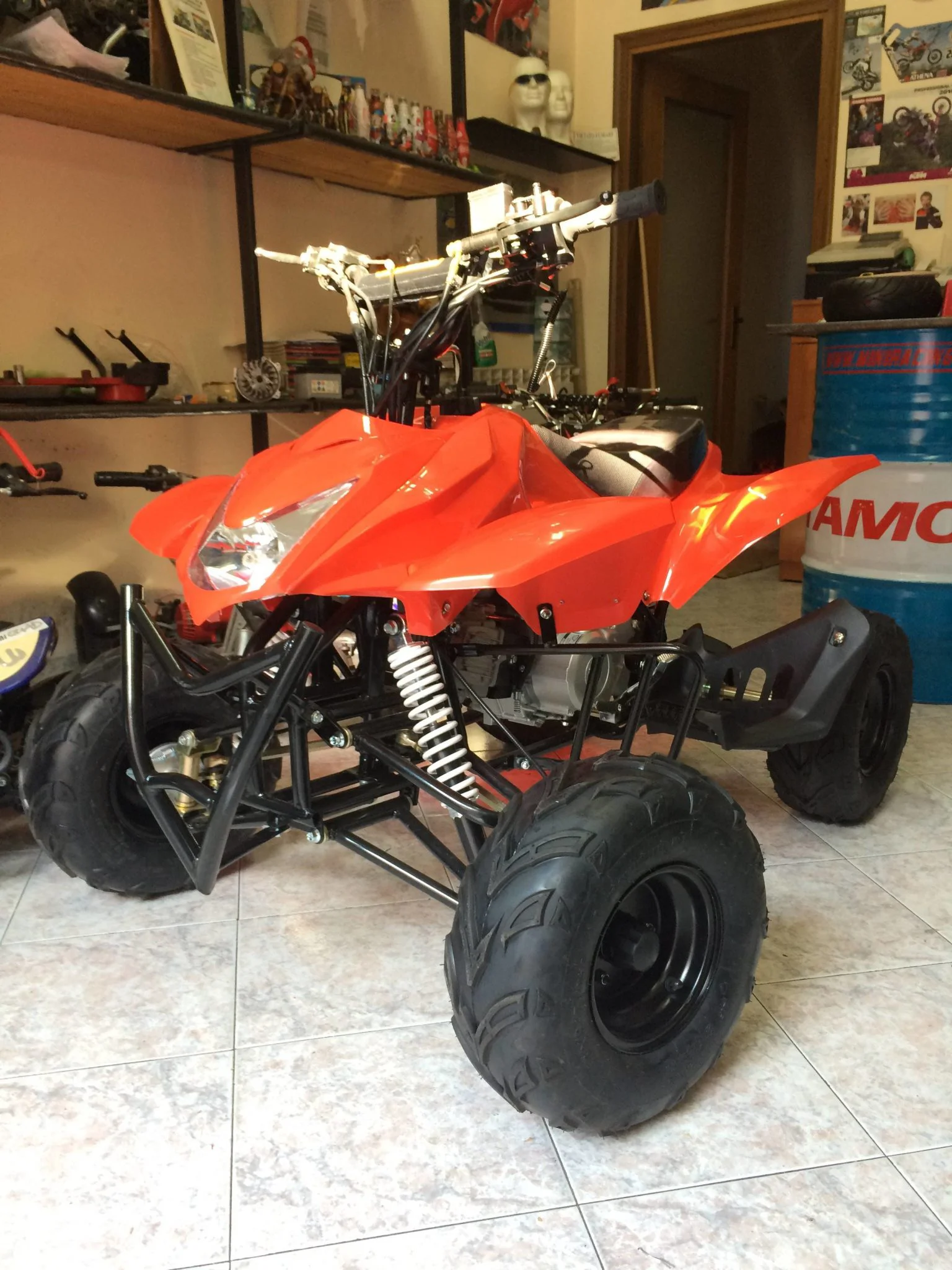 Quad Raptor 110cc 4T ruota 7″ avviamento elettrico, luci, telecomando, retromarcia