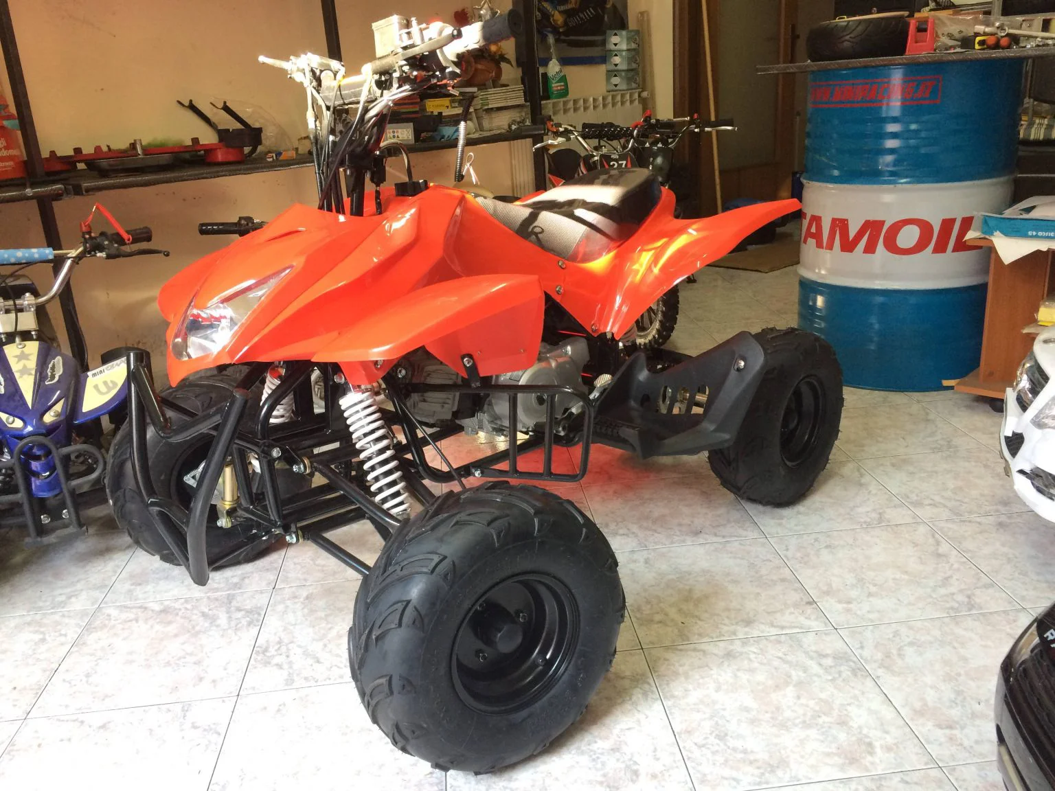 Quad Raptor 110cc 4T ruota 7″ avviamento elettrico, luci, telecomando, retromarcia, foto 2