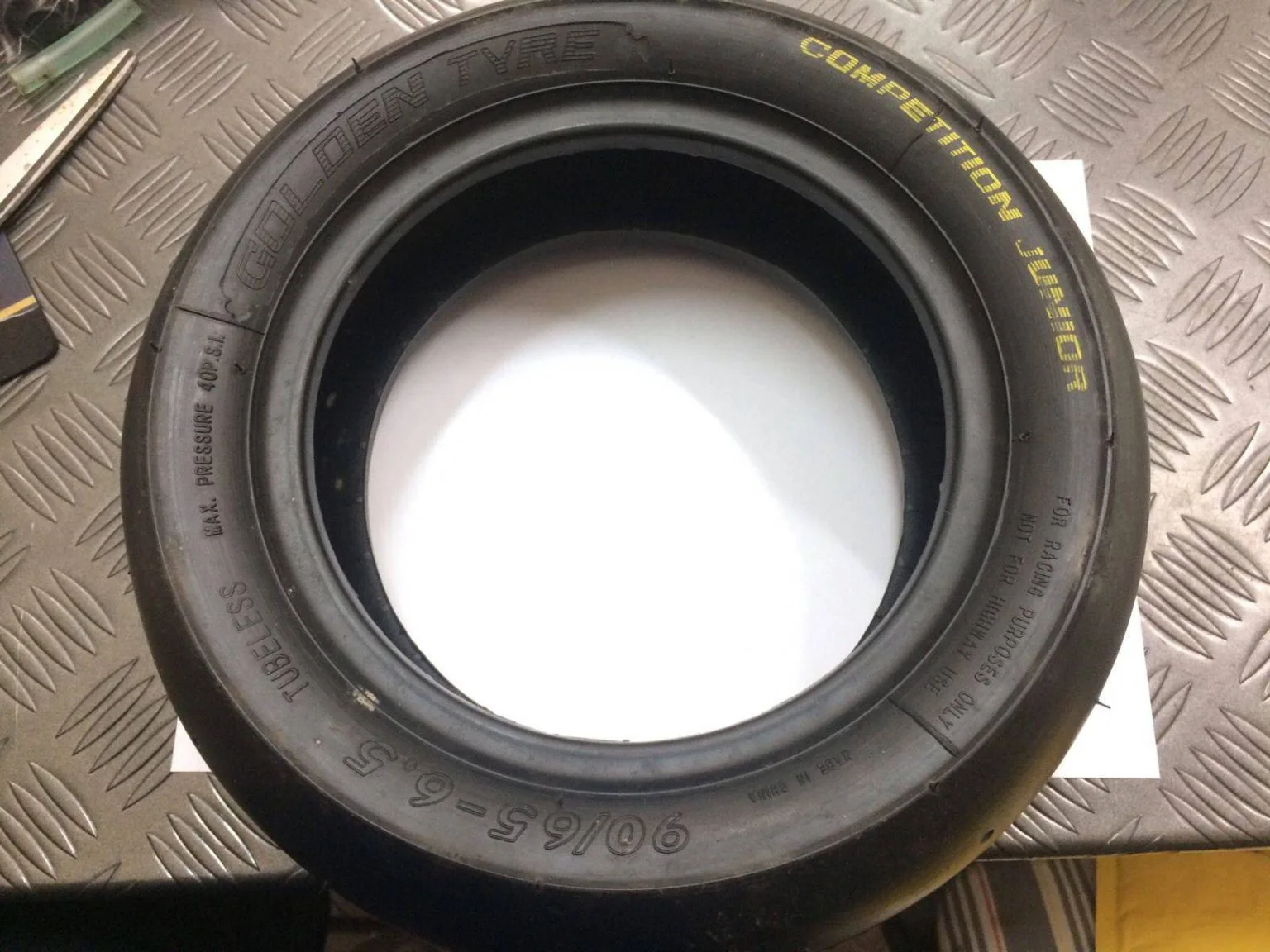 Gomma mini moto anteriore 90/65-6.5 slick goldentired, foto 2