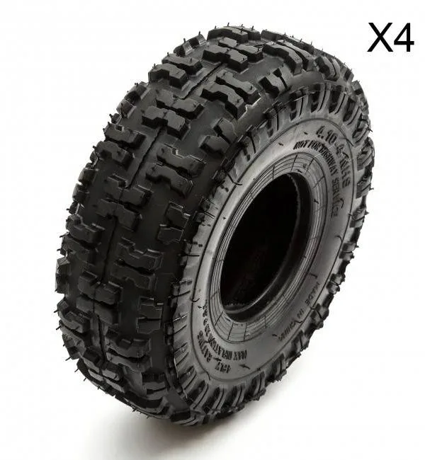Treno completo di 4 gomme 4.10-4 tassellata