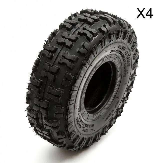 Treno completo di 4 gomme 4.10-4 tassellata