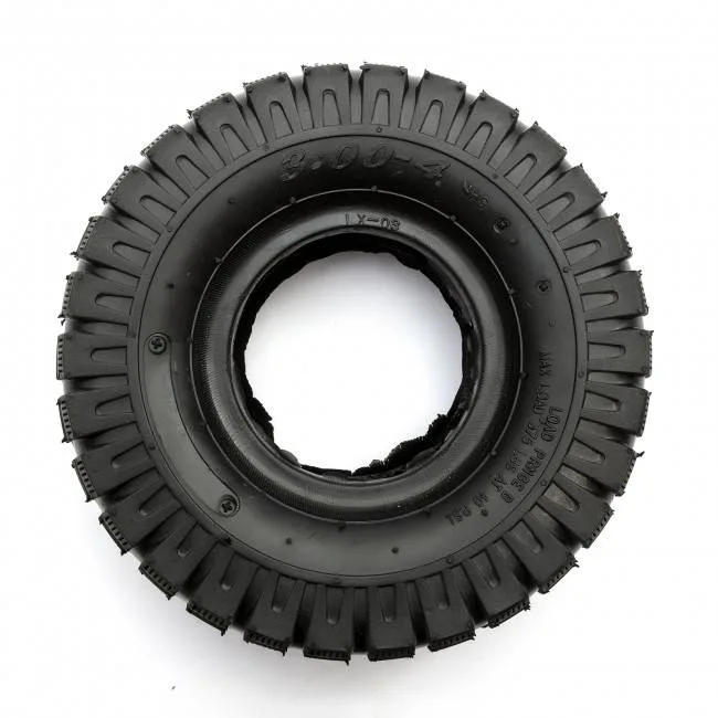 Treno completo di 4 gomme 3.00-4 tassellata, foto 2