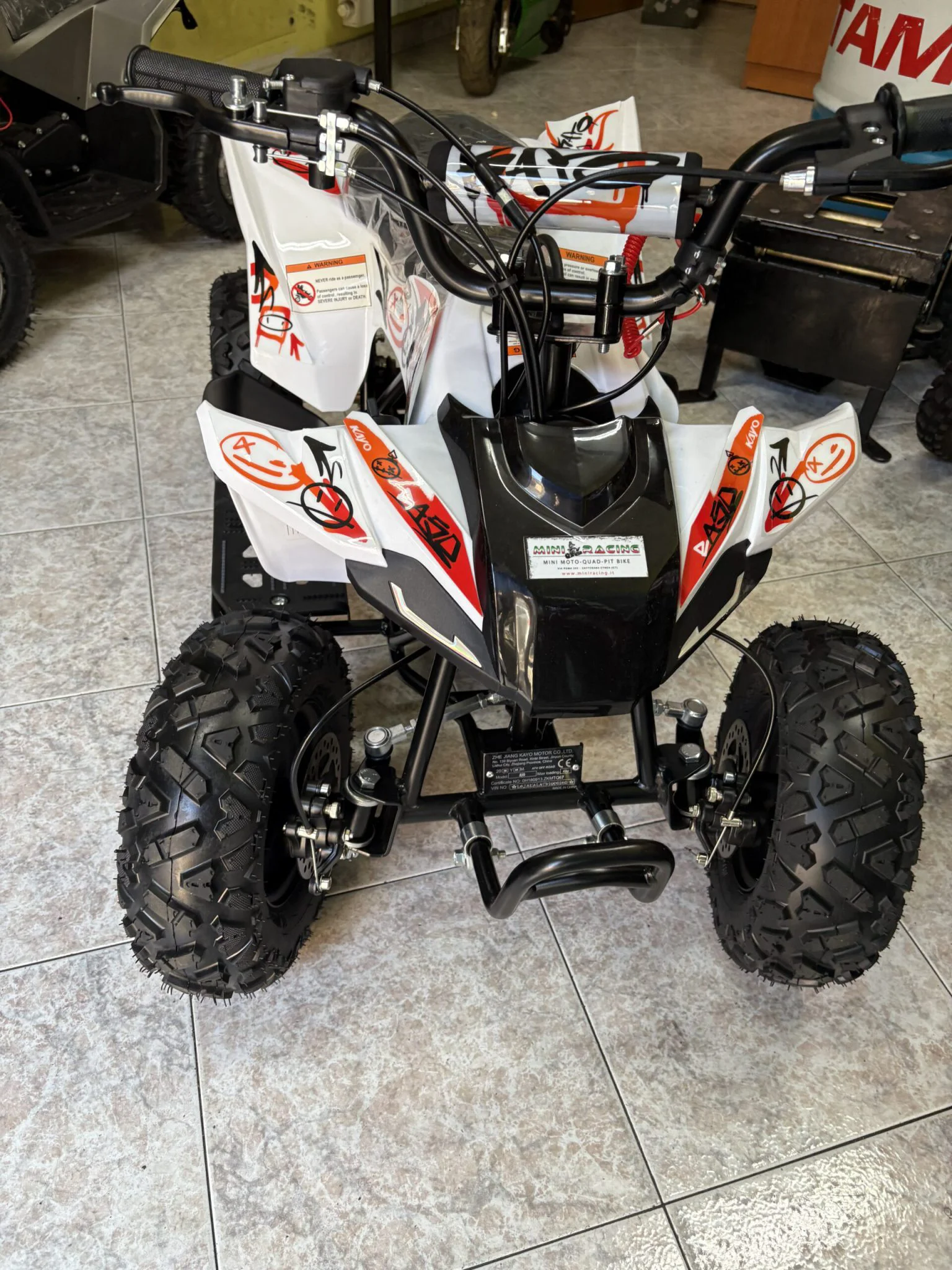 Mini quad Kayo 50cc 2T ruota 6″ carburatore 15, foto 4