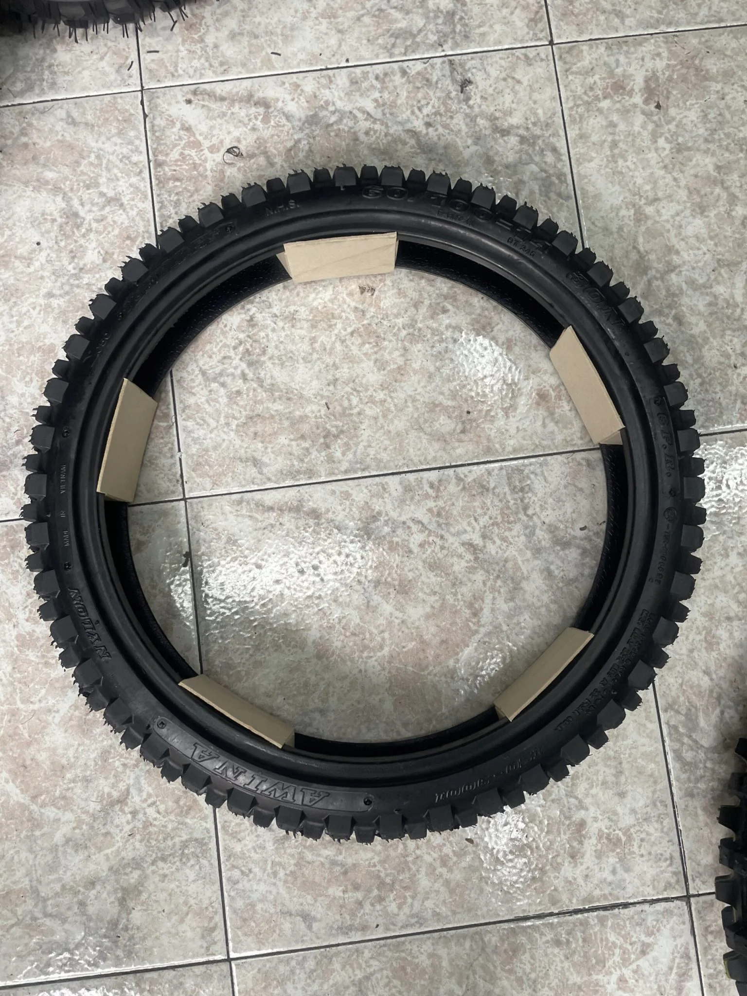 Coppia treno gomme cross awina 60/100-14 e 80/100-12, foto 6