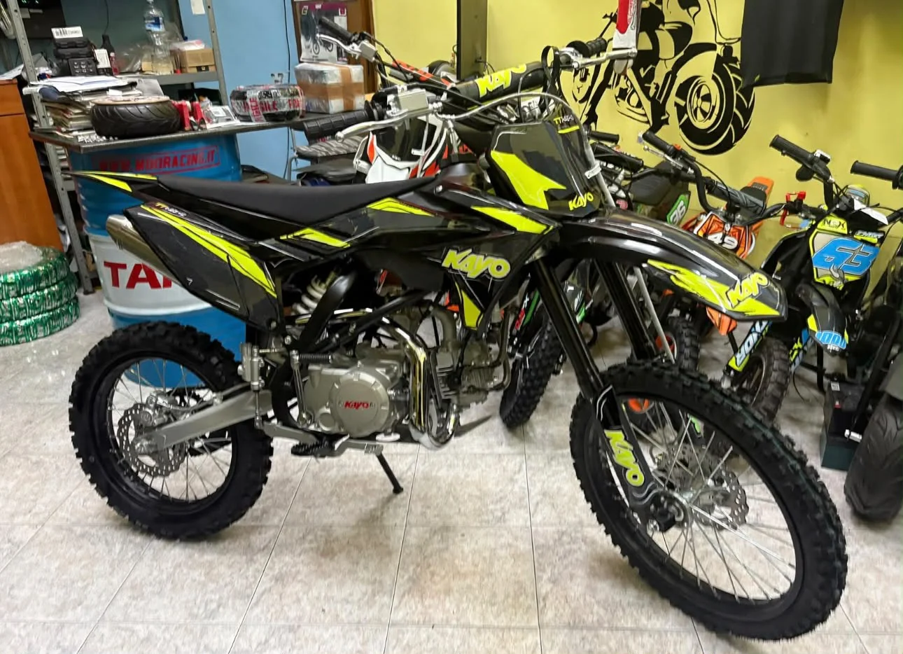 Pit bike Kayo 140cc 4T, 4 marce, ruota 16″i9″, avviamento elettrico, foto 8