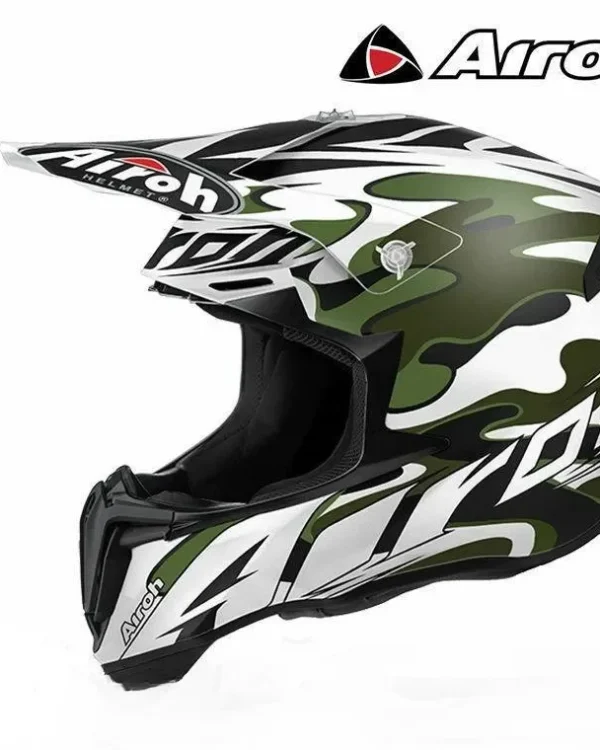 Casco cross enduro Airoh Twist mimetic bianco opaco