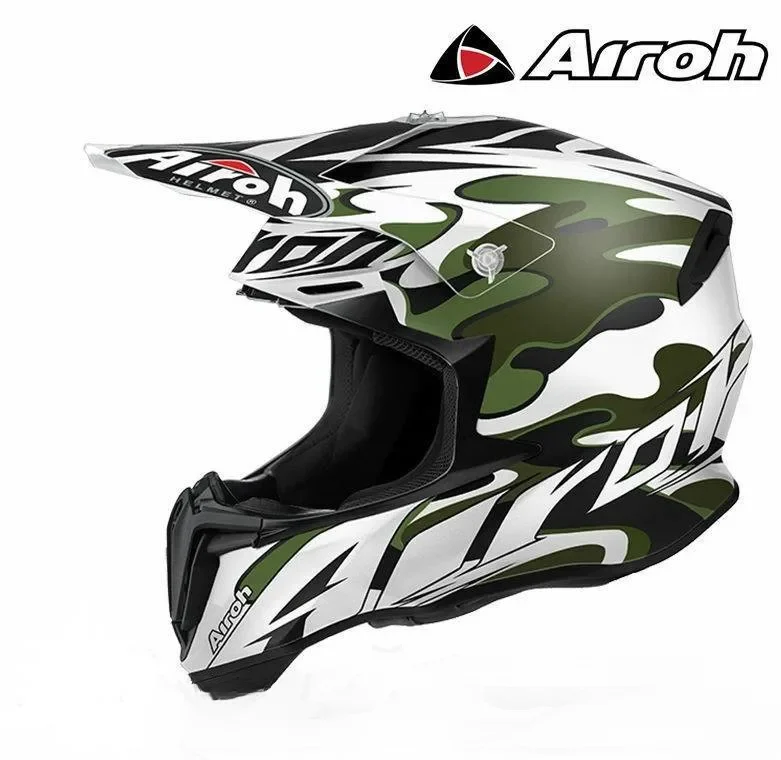 Casco cross enduro Airoh Twist mimetic bianco opaco