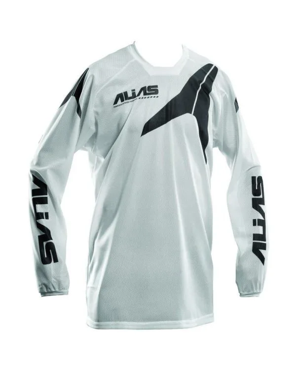 Maglia bambino alias a2 youth nero/bianco cross enduro quad