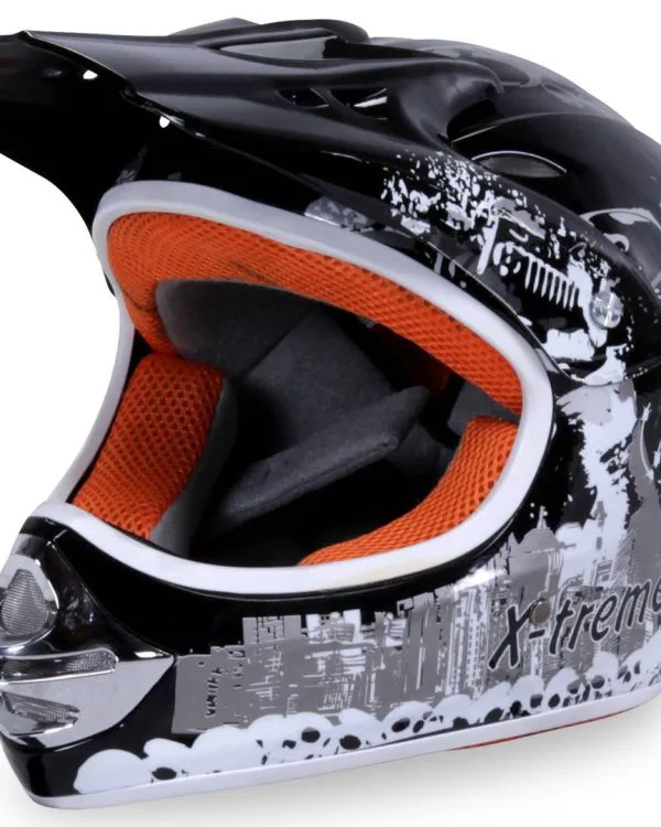 Casco cross extreme bambino, colore nero