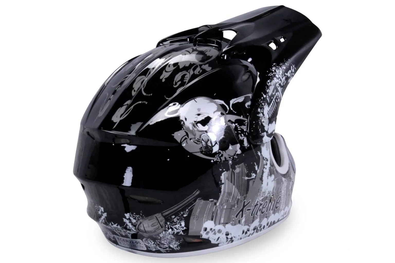 Casco cross extreme bambino, colore nero, foto 3