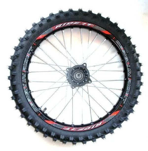 Ruota anteriore 14″completa in alluminio mozzo sdg 15mm raggi 3mm