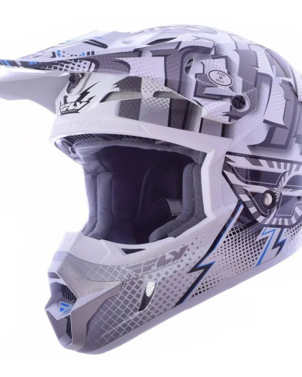 Casco fly Kinetic Dash bianco/grigio/nero