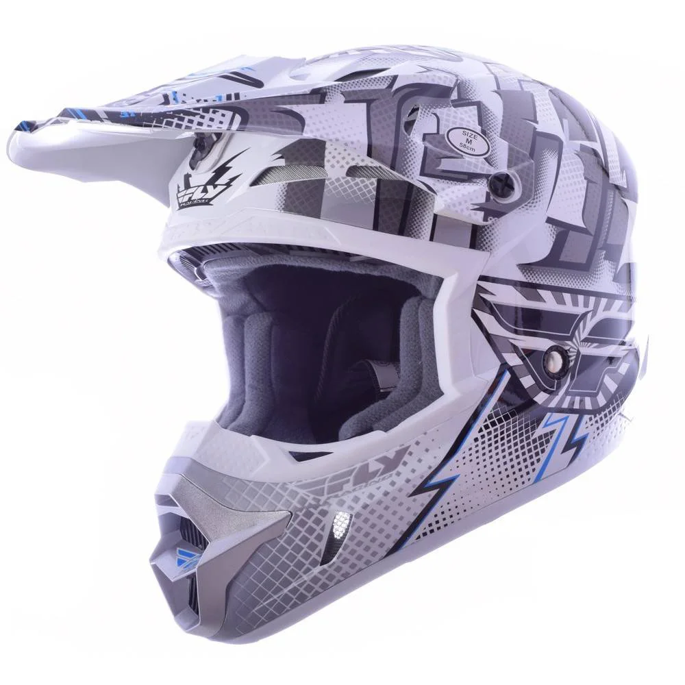 Casco fly Kinetic Dash bianco/grigio/nero