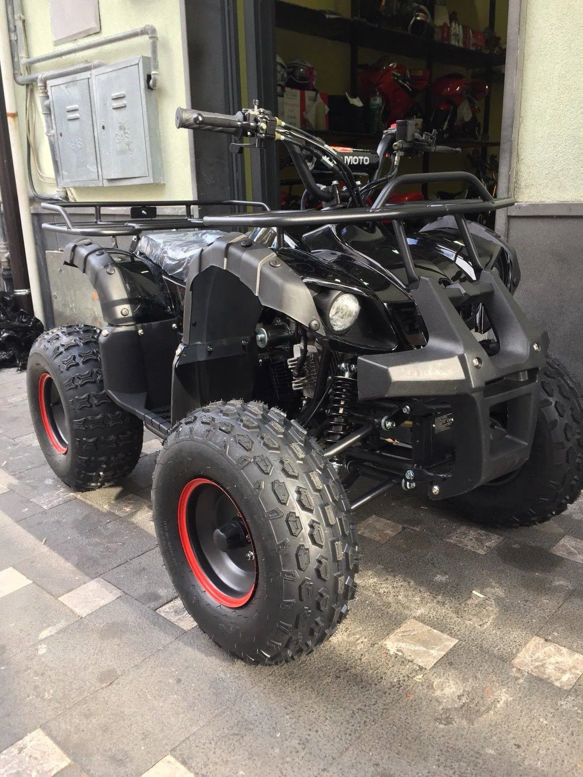 Quad Hummer 125cc 4T 3 marce+retro ruota 8″ avviamento elettrico, luci, telecomando, foto 2