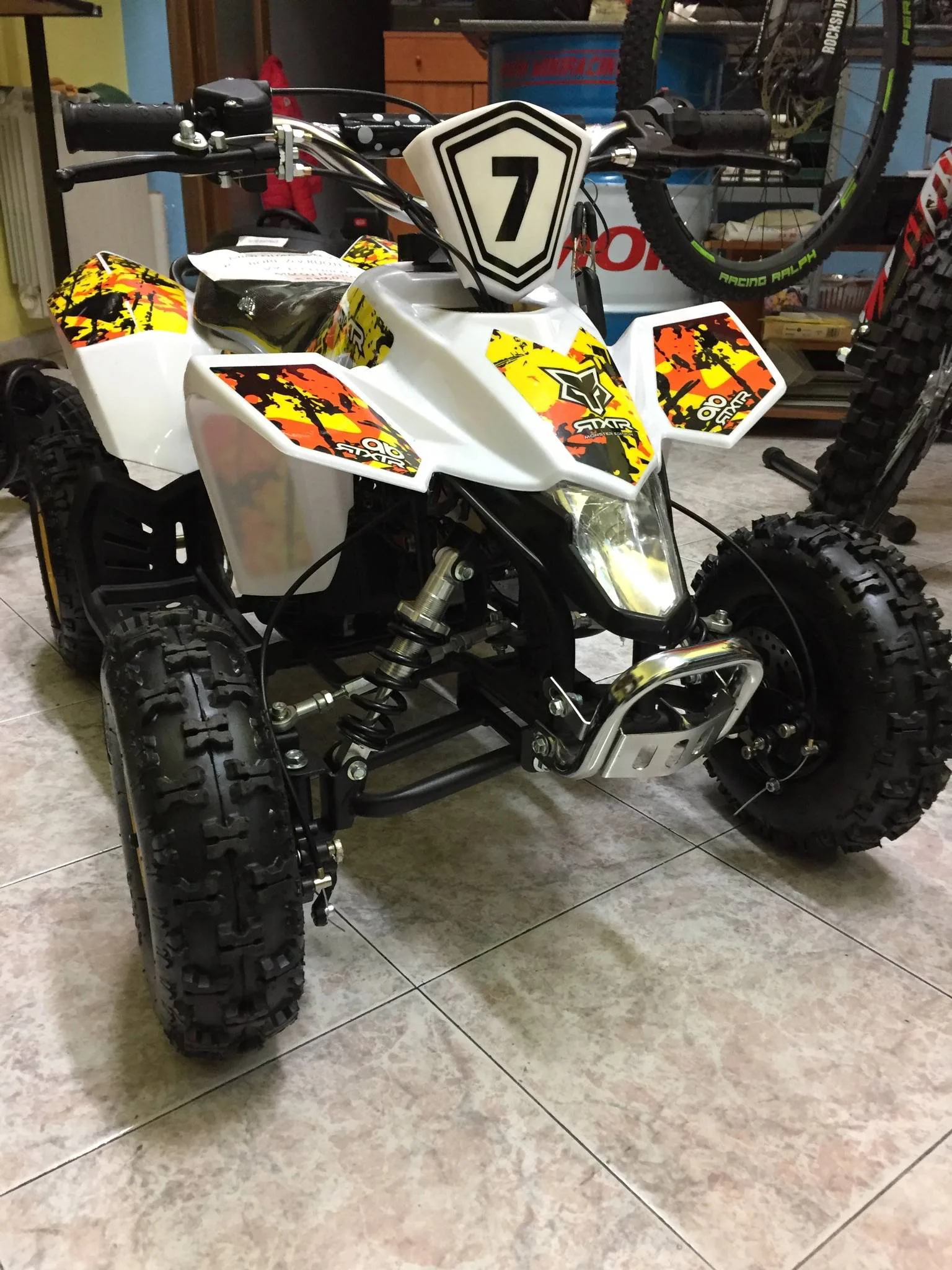 Mini quad Fox XTR 50cc 2T ruota 6″ avviamento elettrico, motore Big bore 7 CV, luci, carburatore 15/15, foto 2