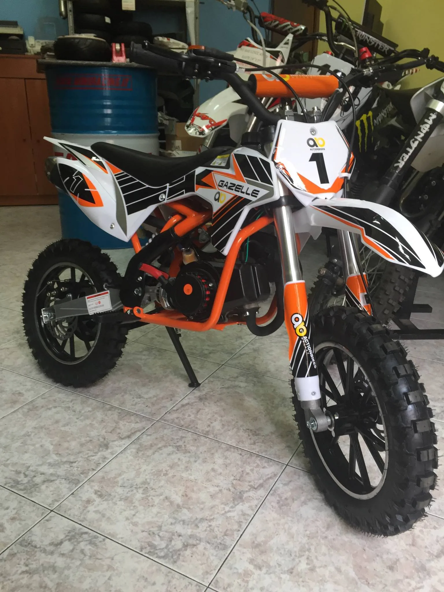 Mini cross Gazzella 50cc 2T ruota 10″ Easy start, carburatore 15/15, riduttore, foto 2