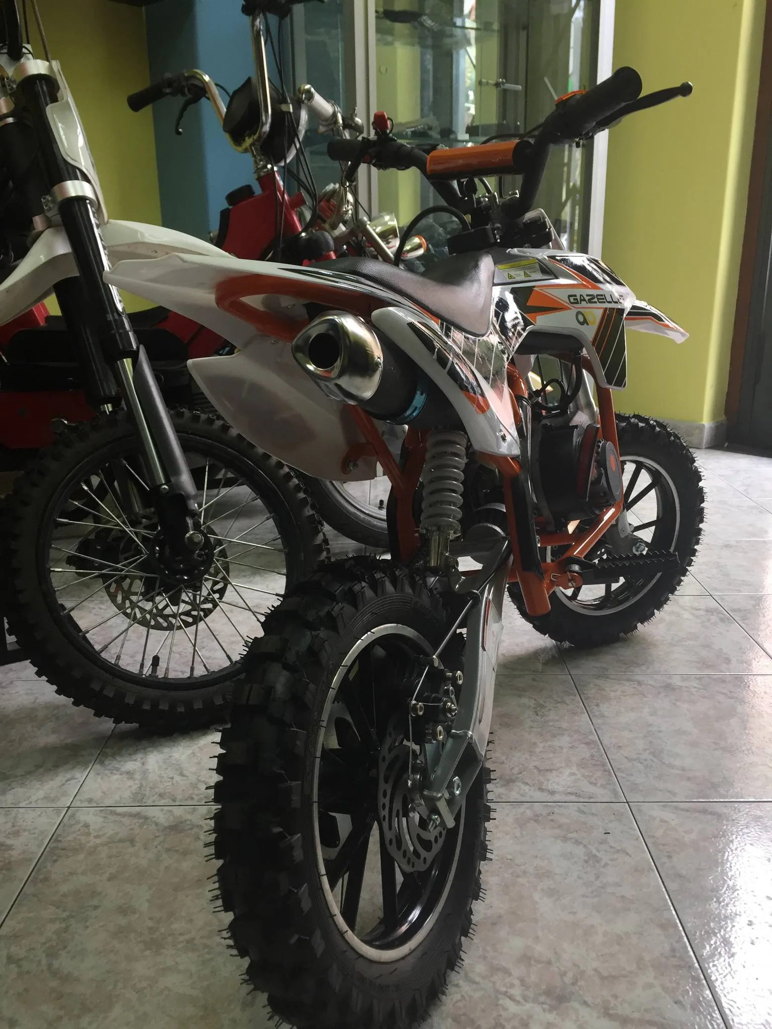 Mini cross Gazzella 50cc 2T ruota 10″ Easy start, carburatore 15/15, riduttore, foto 7