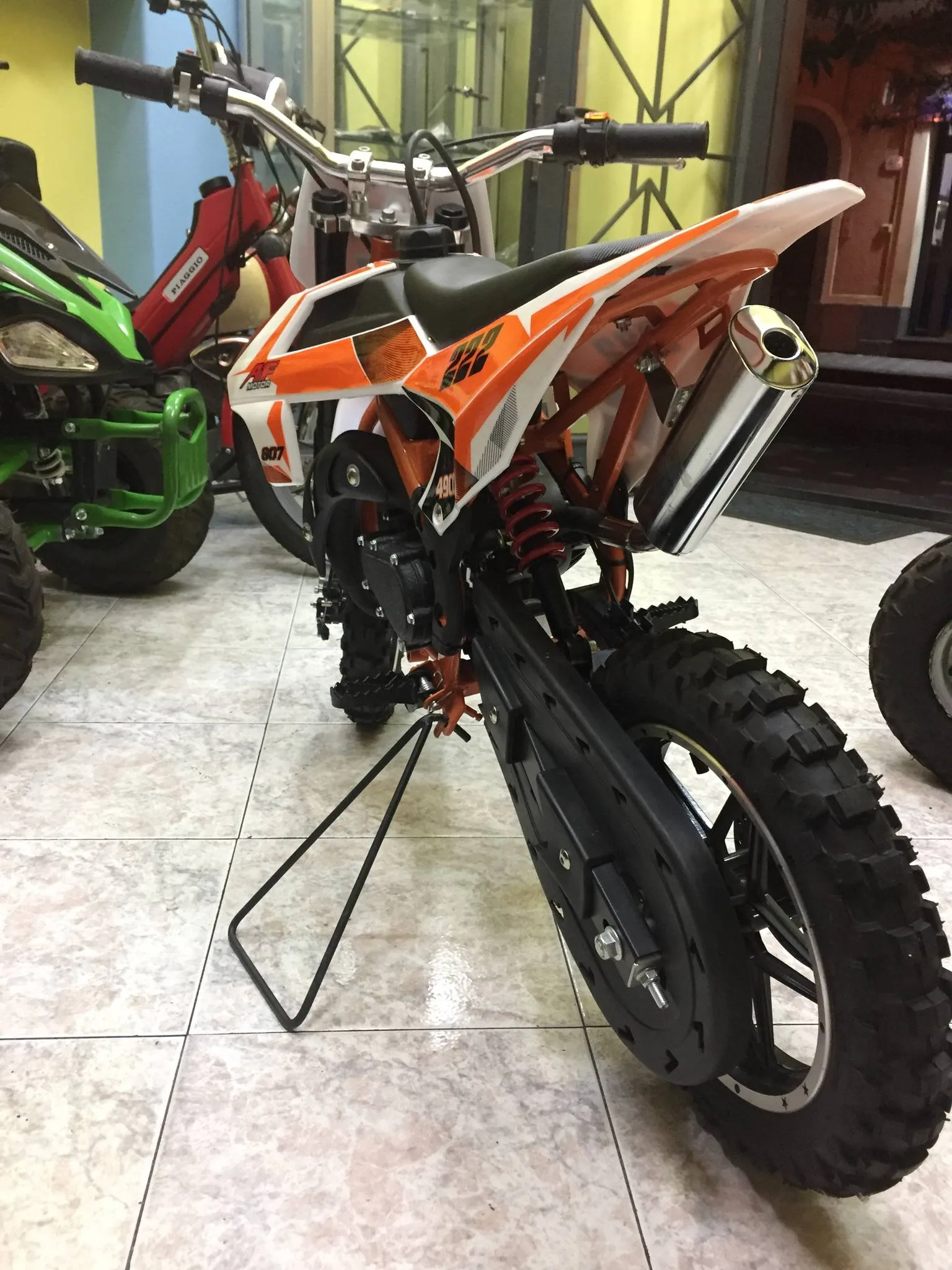 Mini cross Falco 50cc 2T ruota 10″ Easy start, carburatore 15/15, riduttore, foto 5