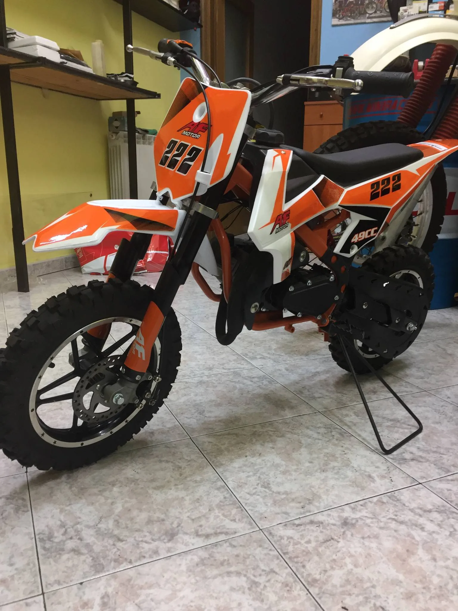 Mini cross Falco 50cc 2T ruota 10″ Easy start, carburatore 15/15, riduttore, foto 4