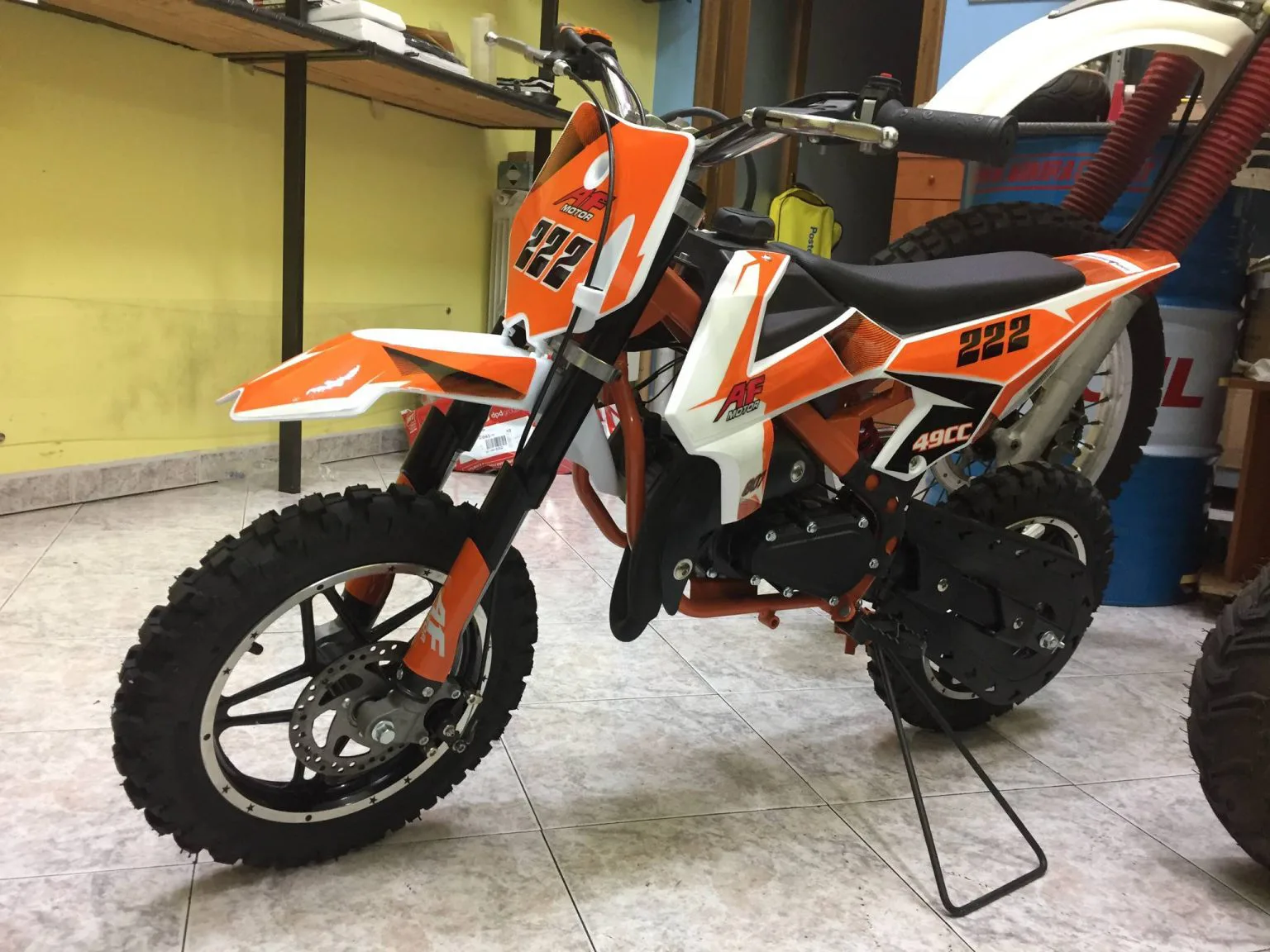 Mini cross Falco 50cc 2T ruota 10″ Easy start, carburatore 15/15, riduttore, foto 3