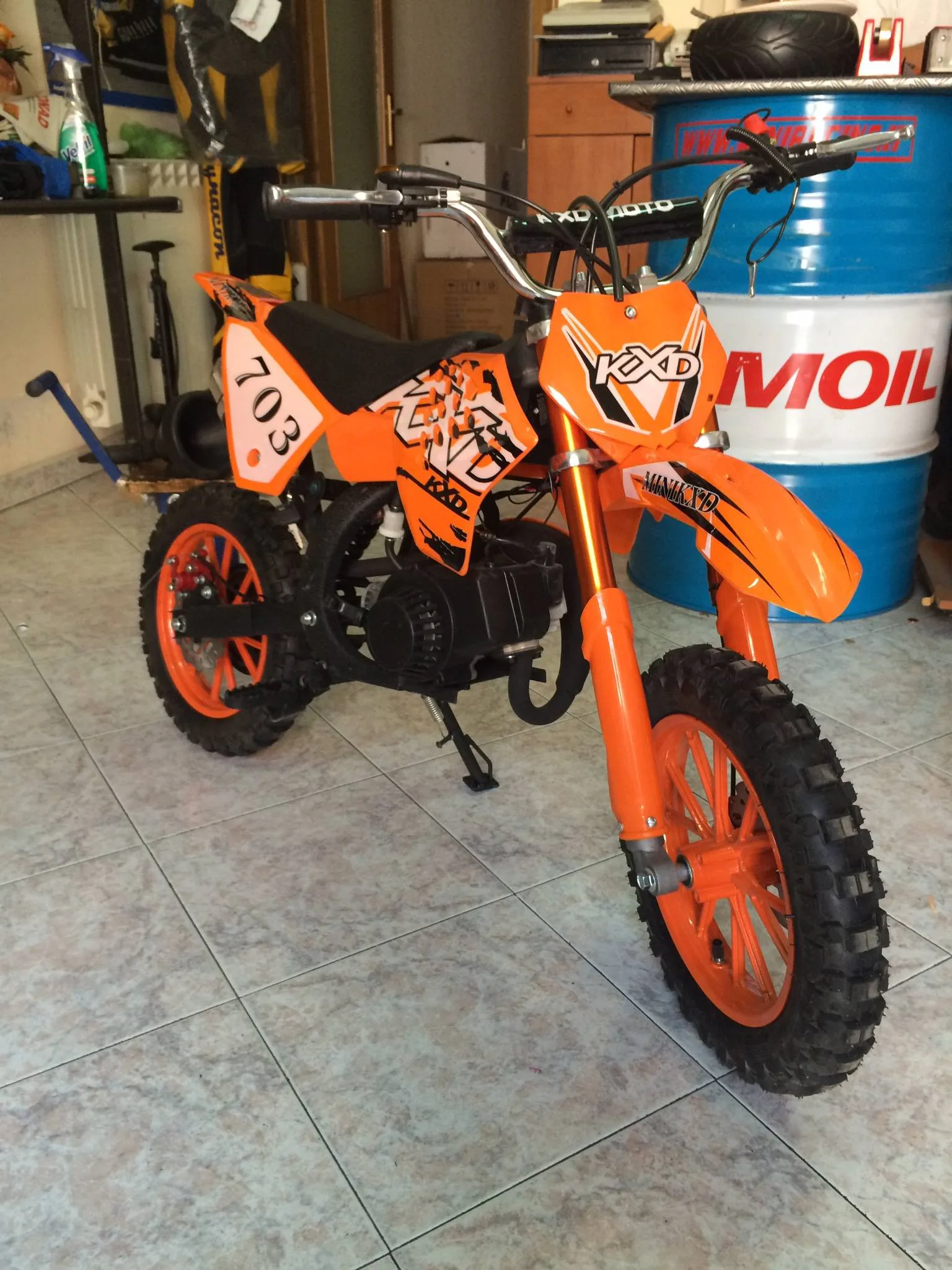 Mini cross KXD 703 50cc 2T ruota 10″ Easy start, riduttore, foto 6