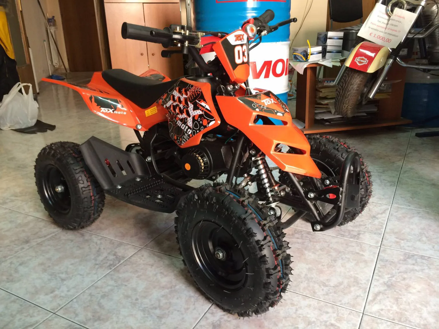 Mini quad Raptor 50cc 2T ruota 6″, foto 4