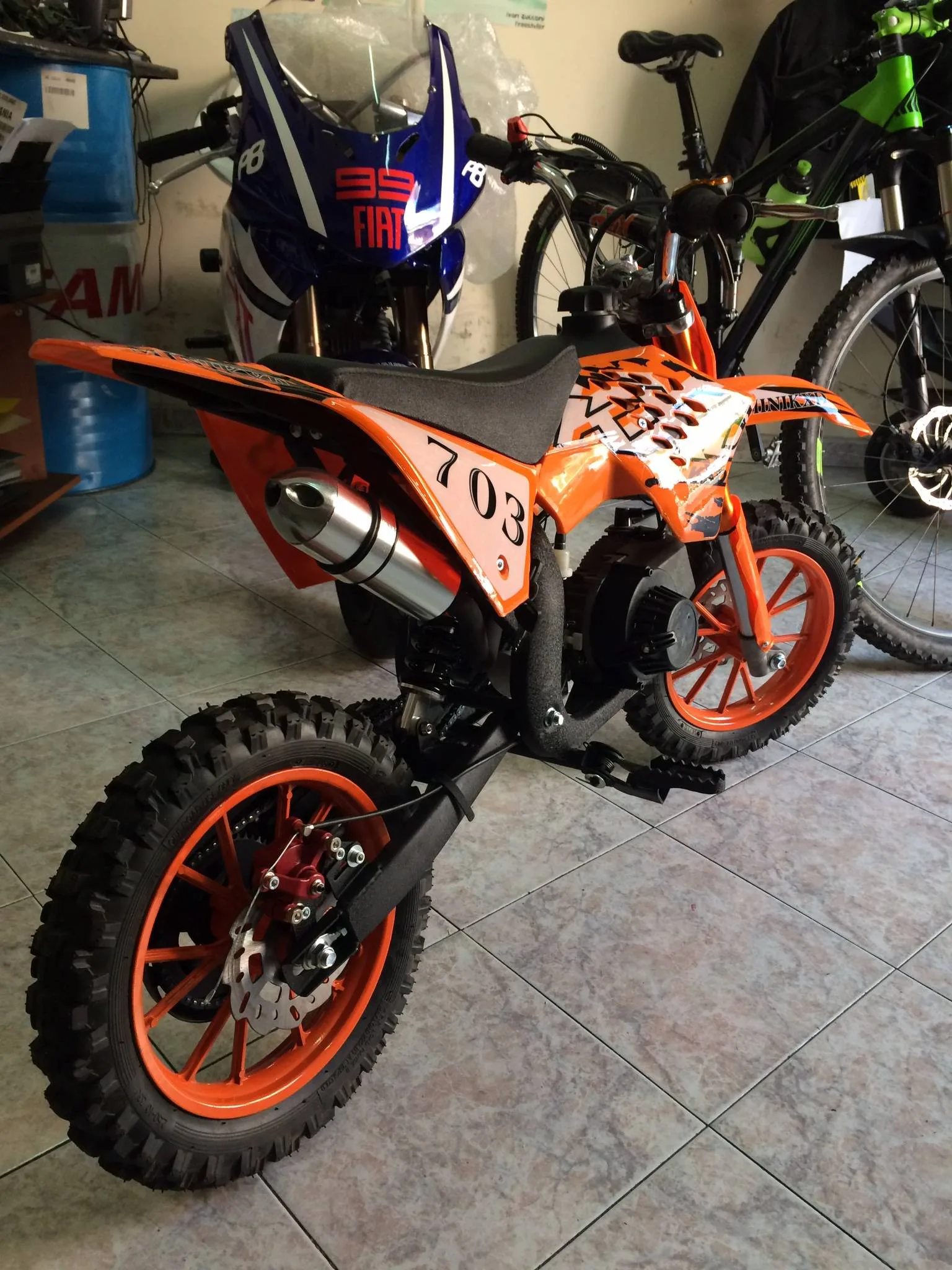 Mini cross KXD 703 50cc 2T ruota 10″ Easy start, riduttore, foto 4