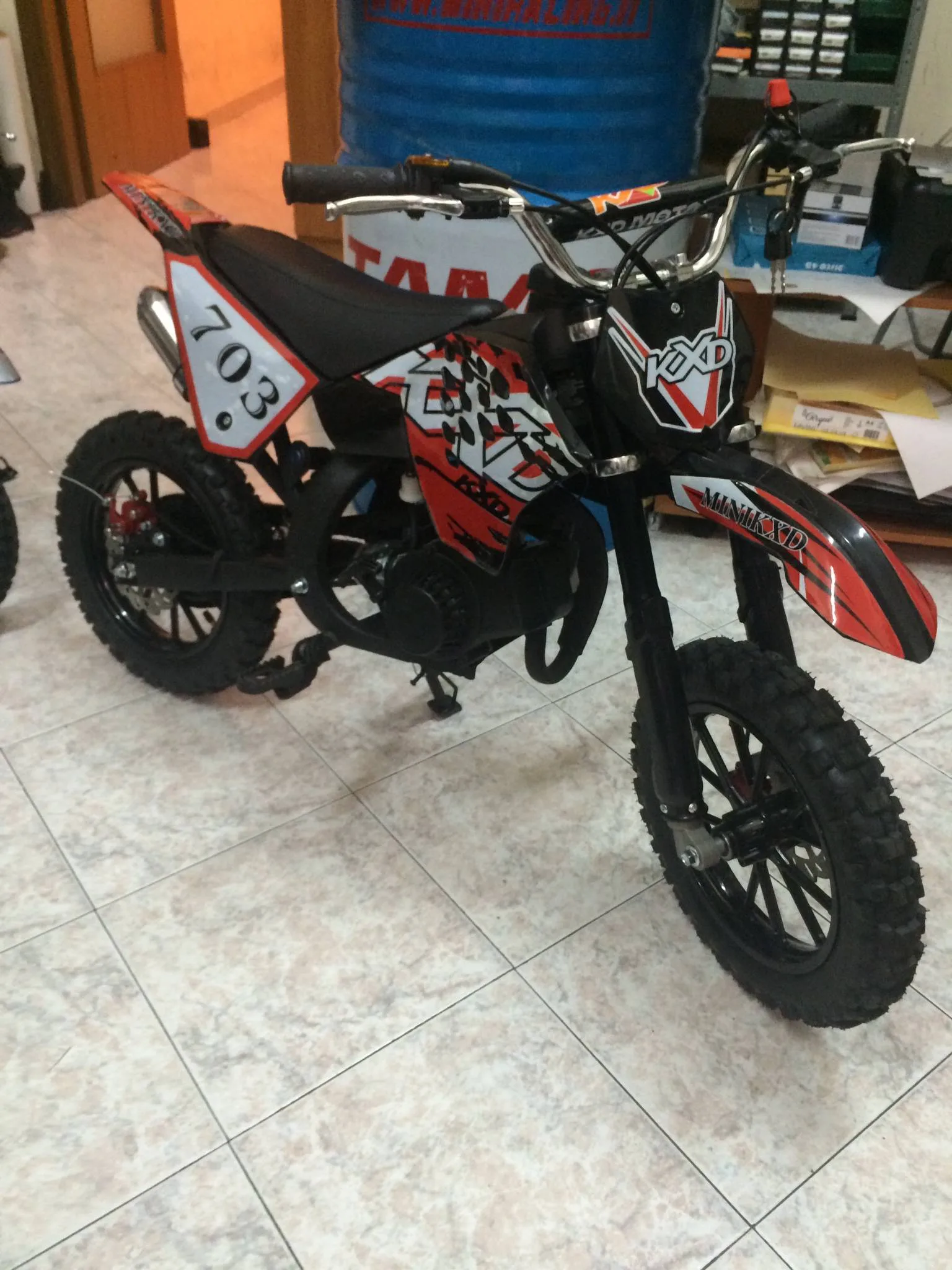 Mini cross KXD 703 50cc 2T ruota 10″ Easy start, riduttore, foto 2