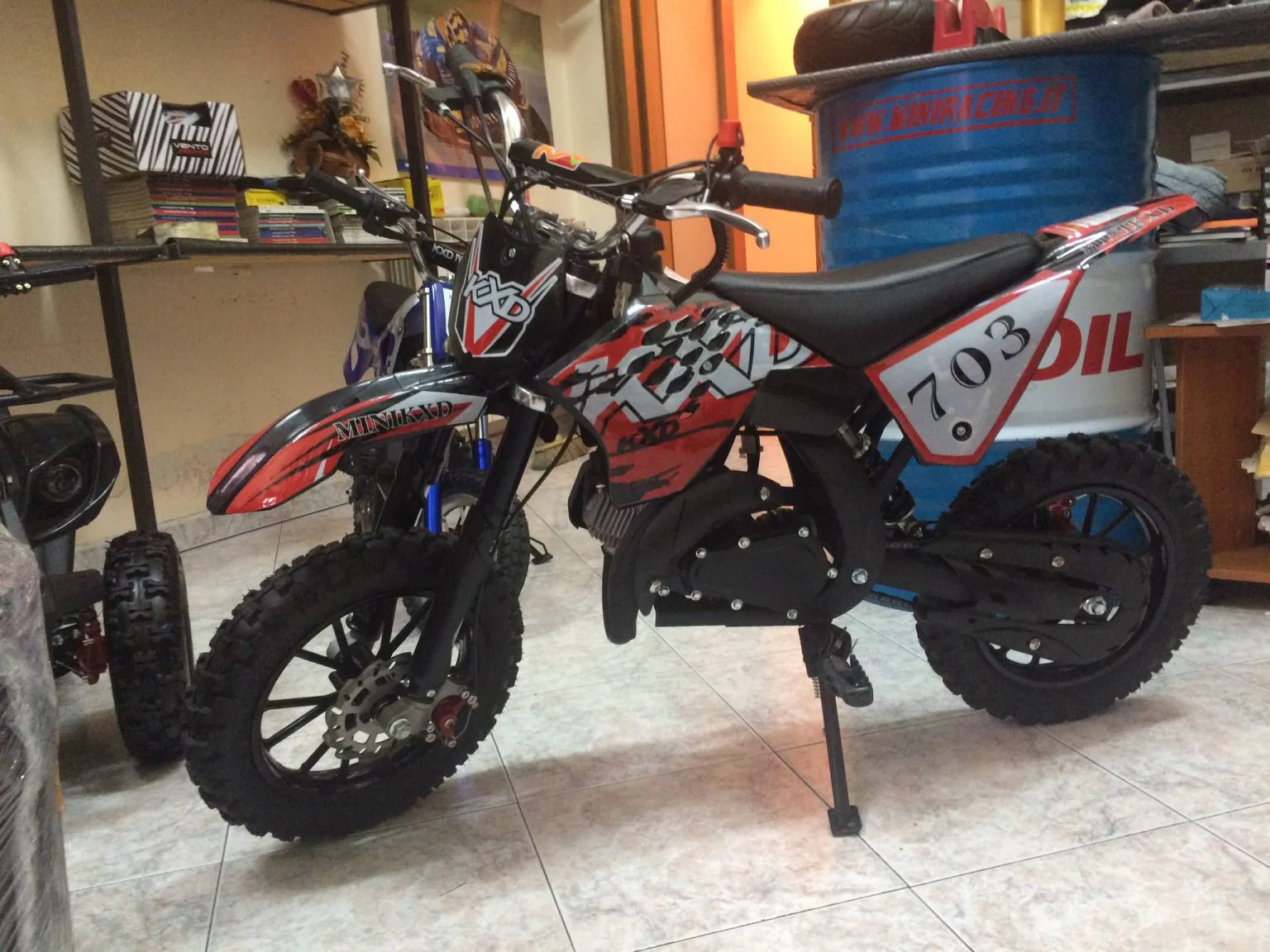 Mini cross KXD 703 50cc 2T ruota 10″ Easy start, riduttore, foto 3
