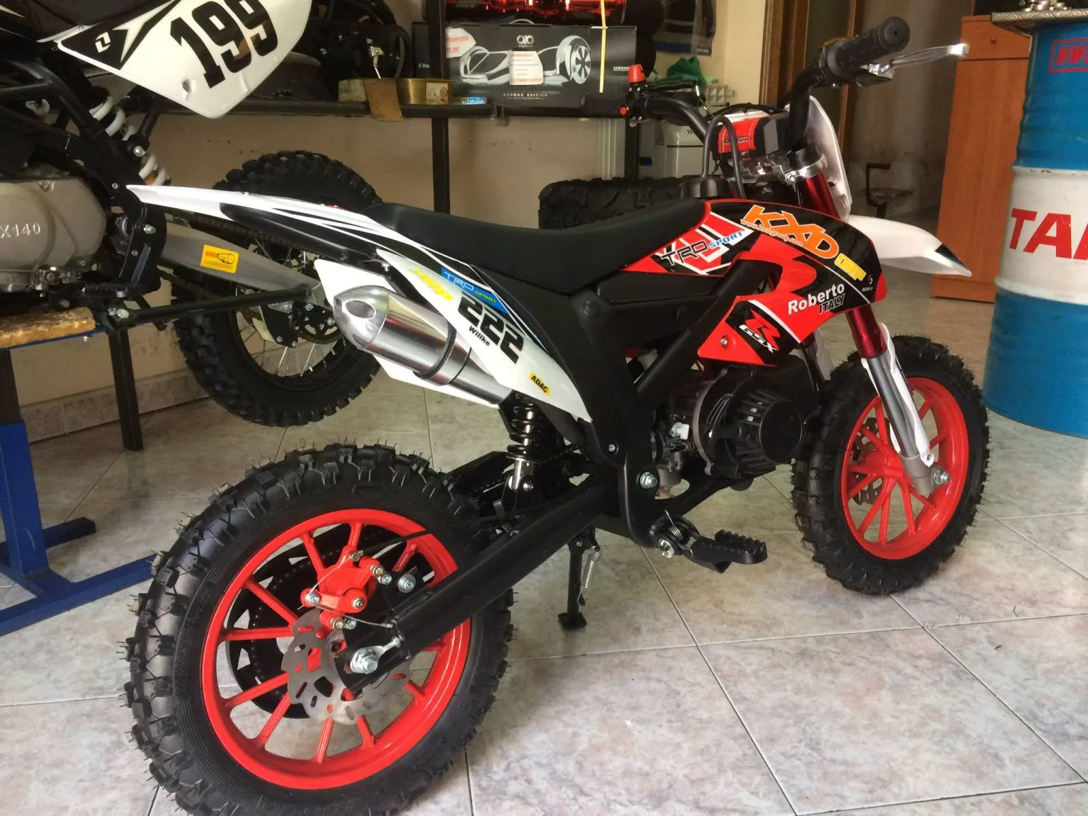 Mini cross Kayo pro 50cc 2T ruota 10″ Easy start, riduttore, foto 6