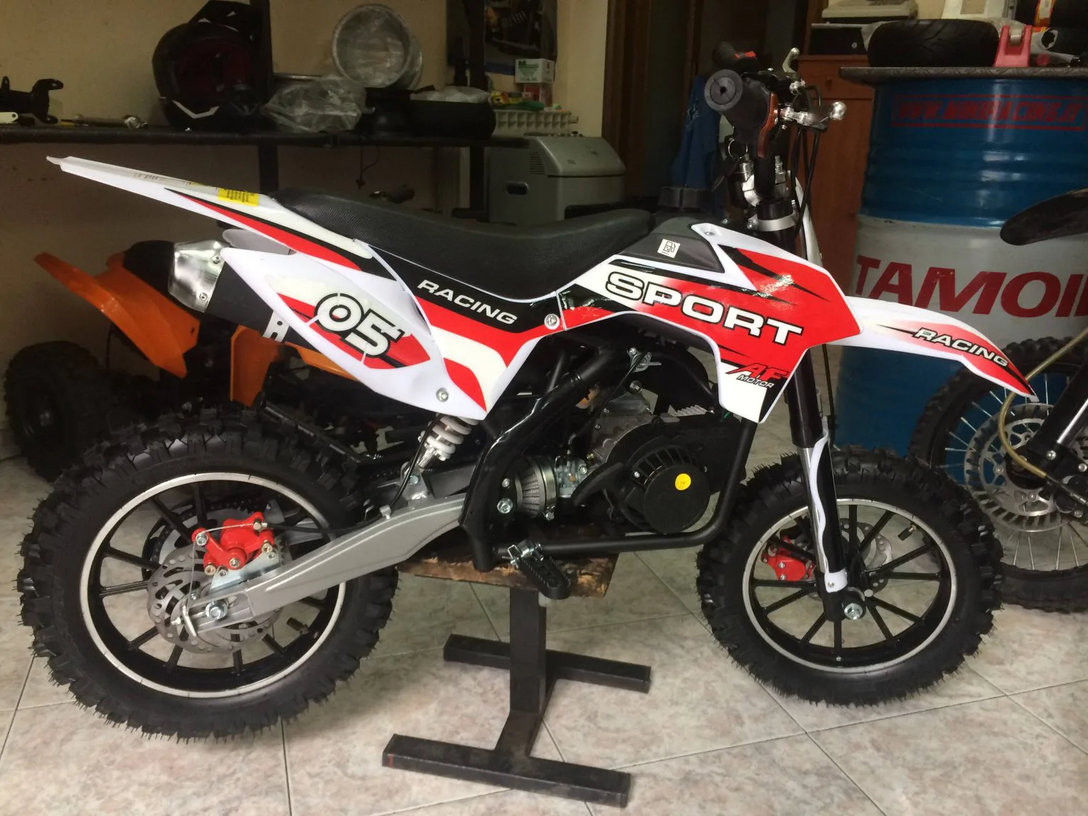 Mini cross Tiger 50cc 2T ruota 10″ Easy start, carburatore 15/15, riduttore