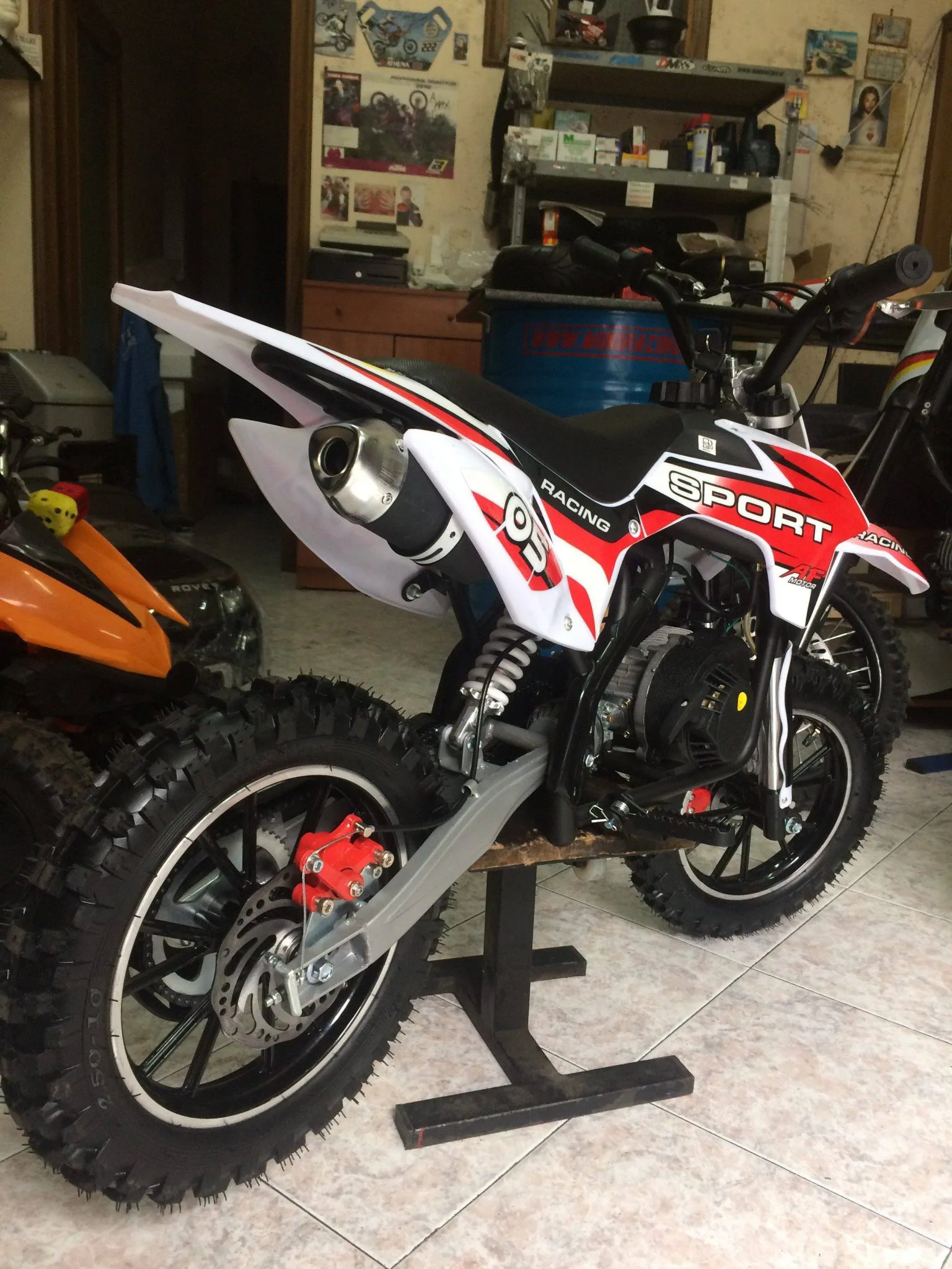 Mini cross Tiger 50cc 2T ruota 10″ Easy start, carburatore 15/15, riduttore, foto 3